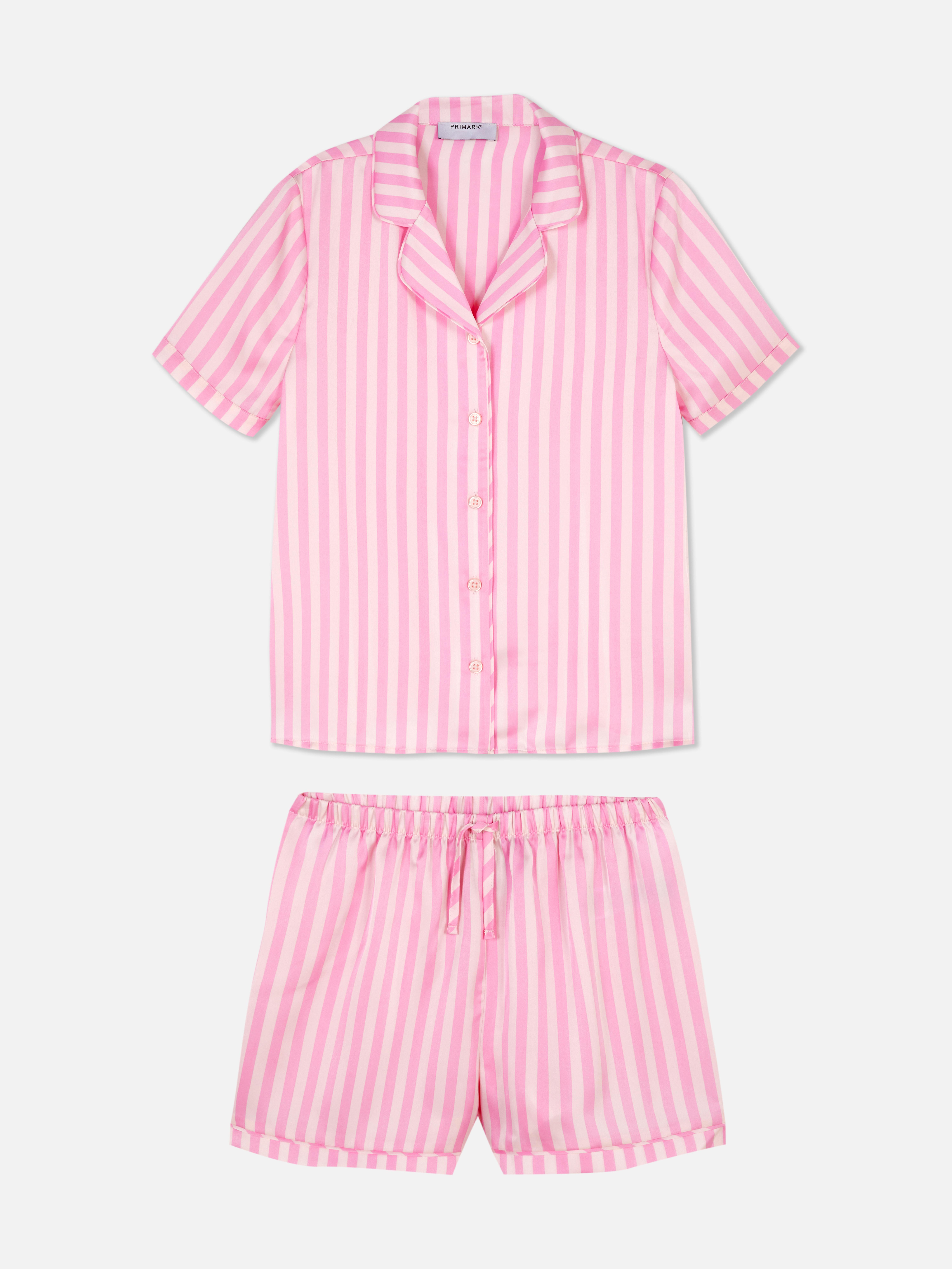 5-15yrs | Stripe Satin Shirt Pyjamas