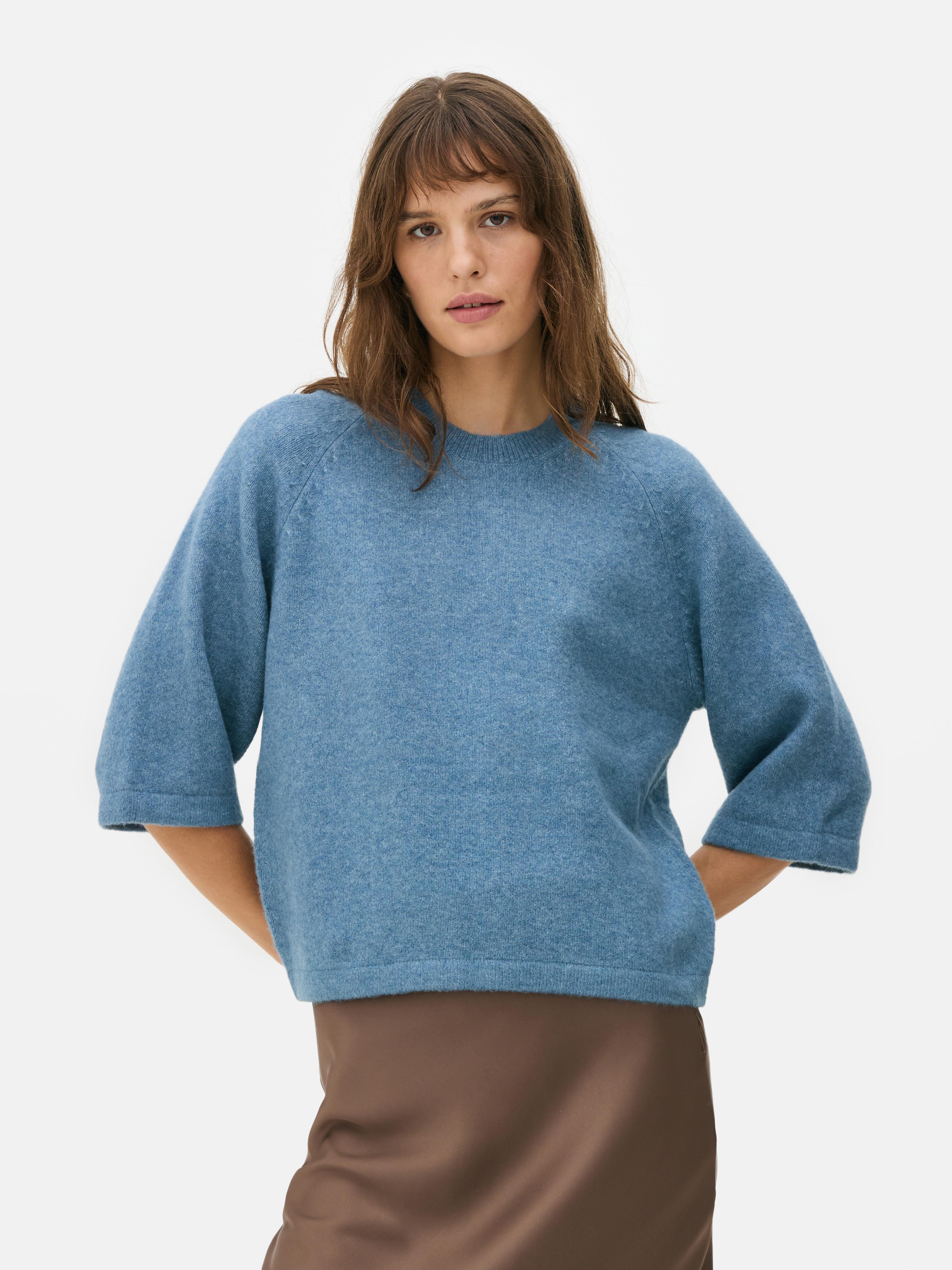 Cropped Boxy Tee Blue