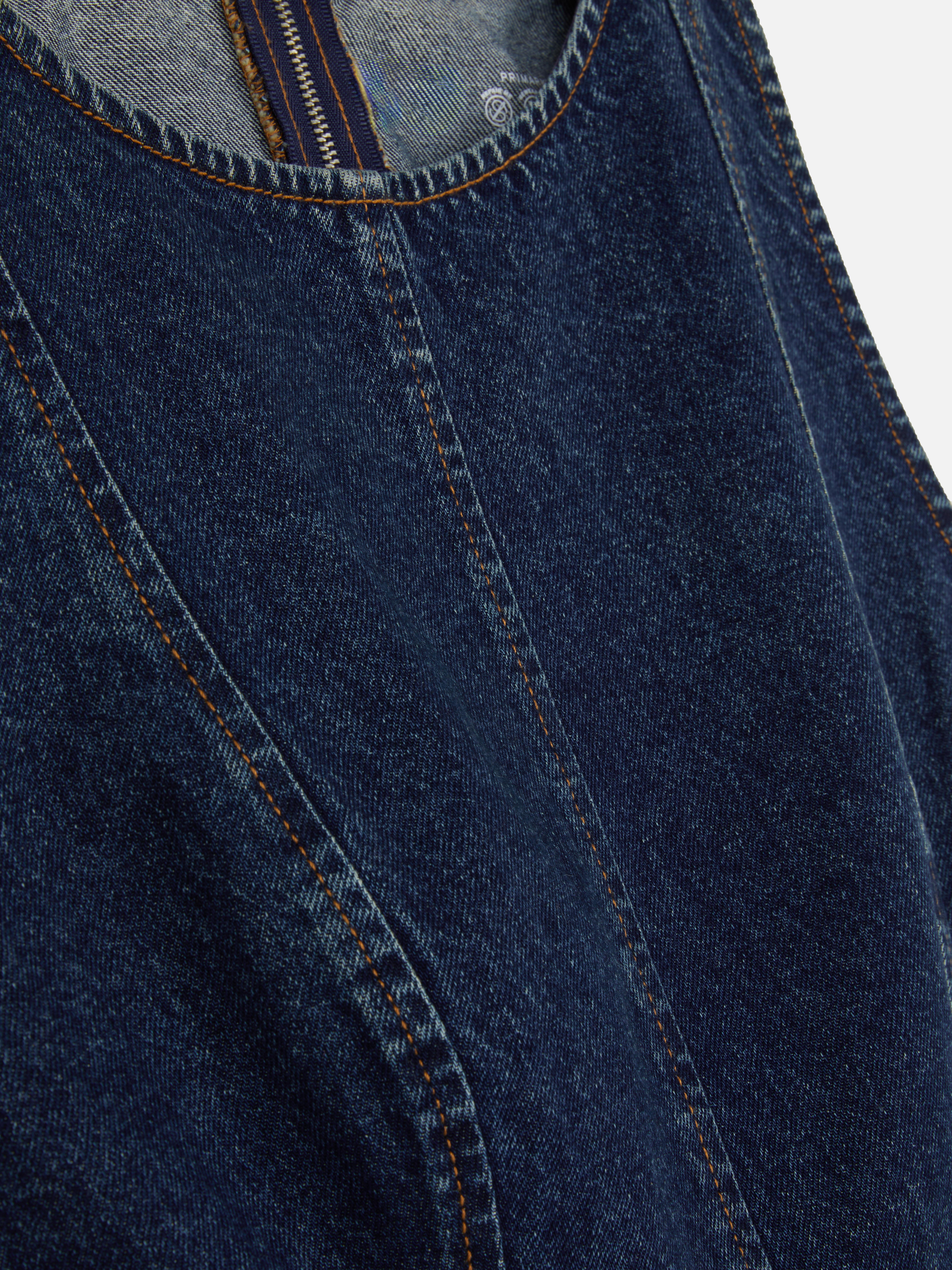 Denim Peplum Top