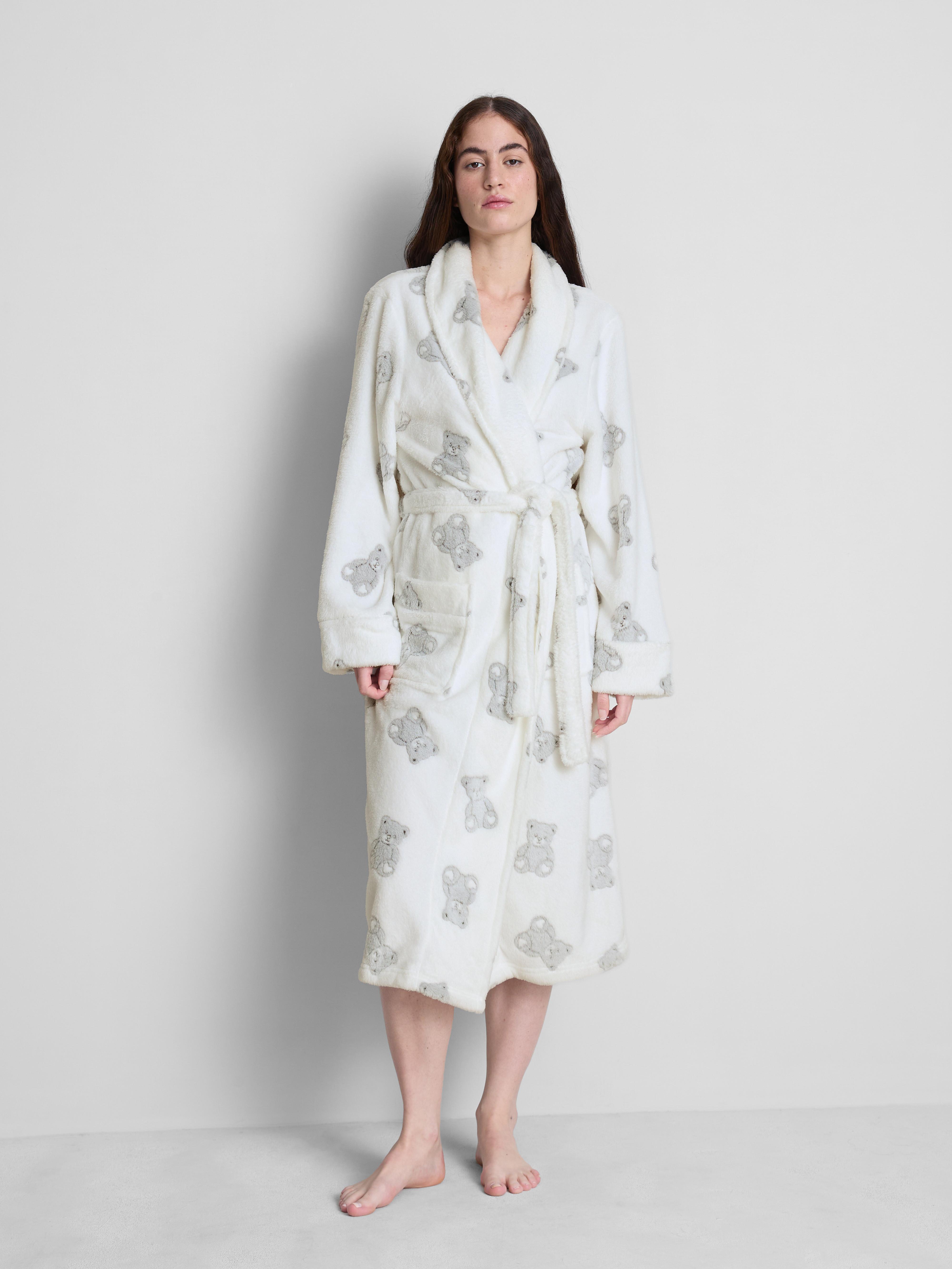 Flauschiger Maxi-Bademantel