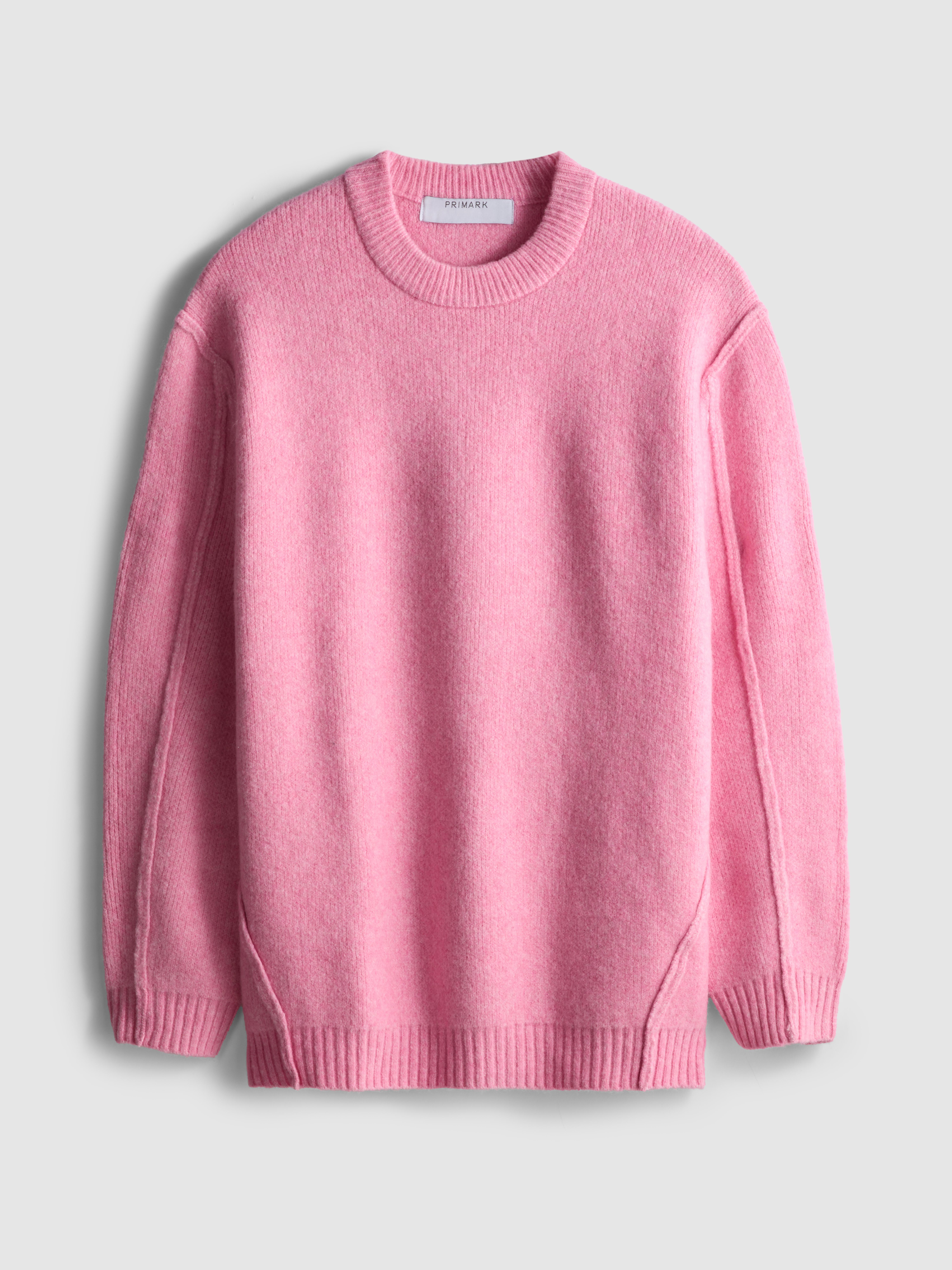 Essential Exposed Stitch Jumper Pink