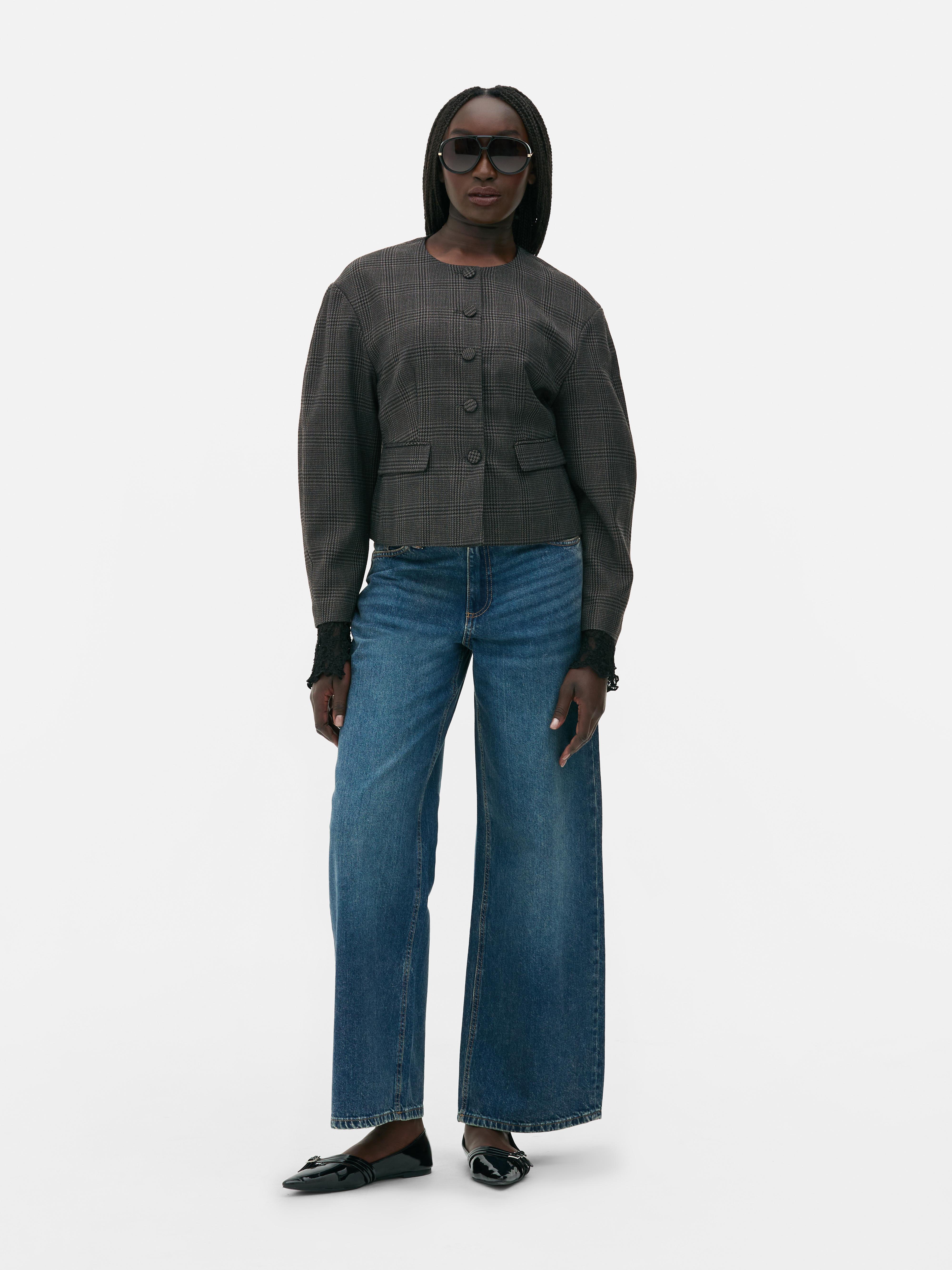 Rita Ora Cropped Balloon Sleeve Jacket