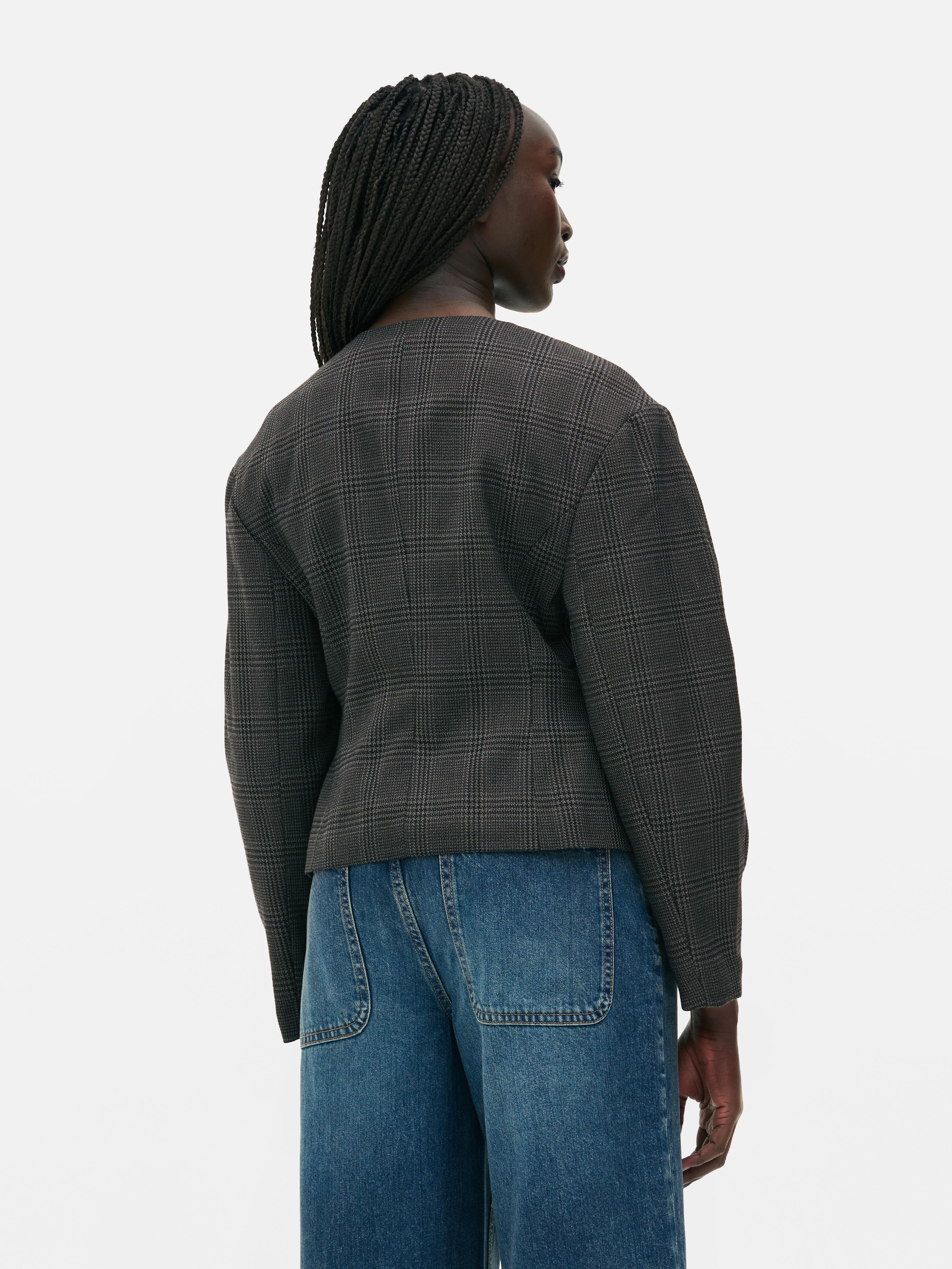 Rita Ora Cropped Balloon Sleeve Jacket