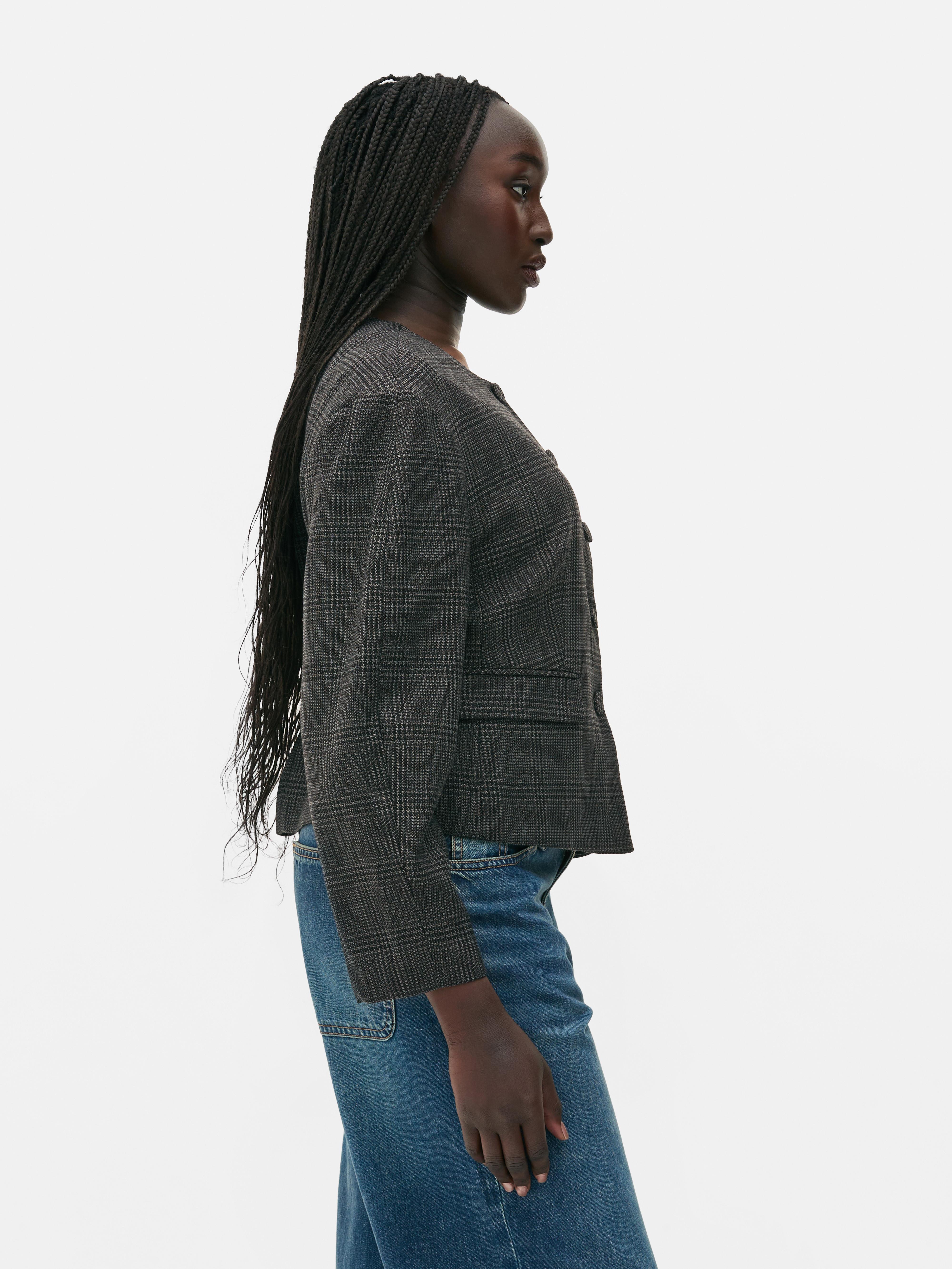 Rita Ora Cropped Balloon Sleeve Jacket