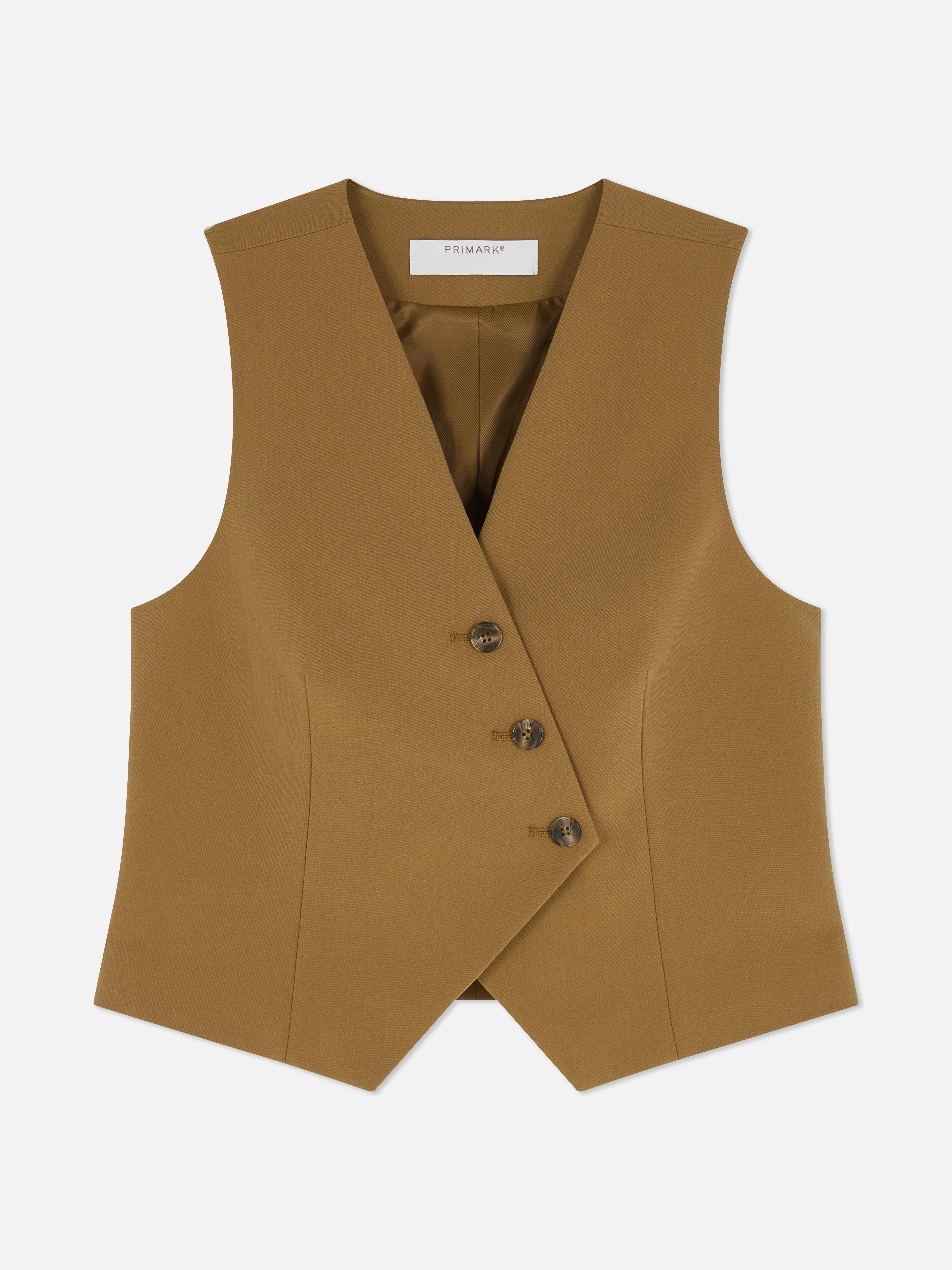 V-Neck Asymmetric Waistcoat