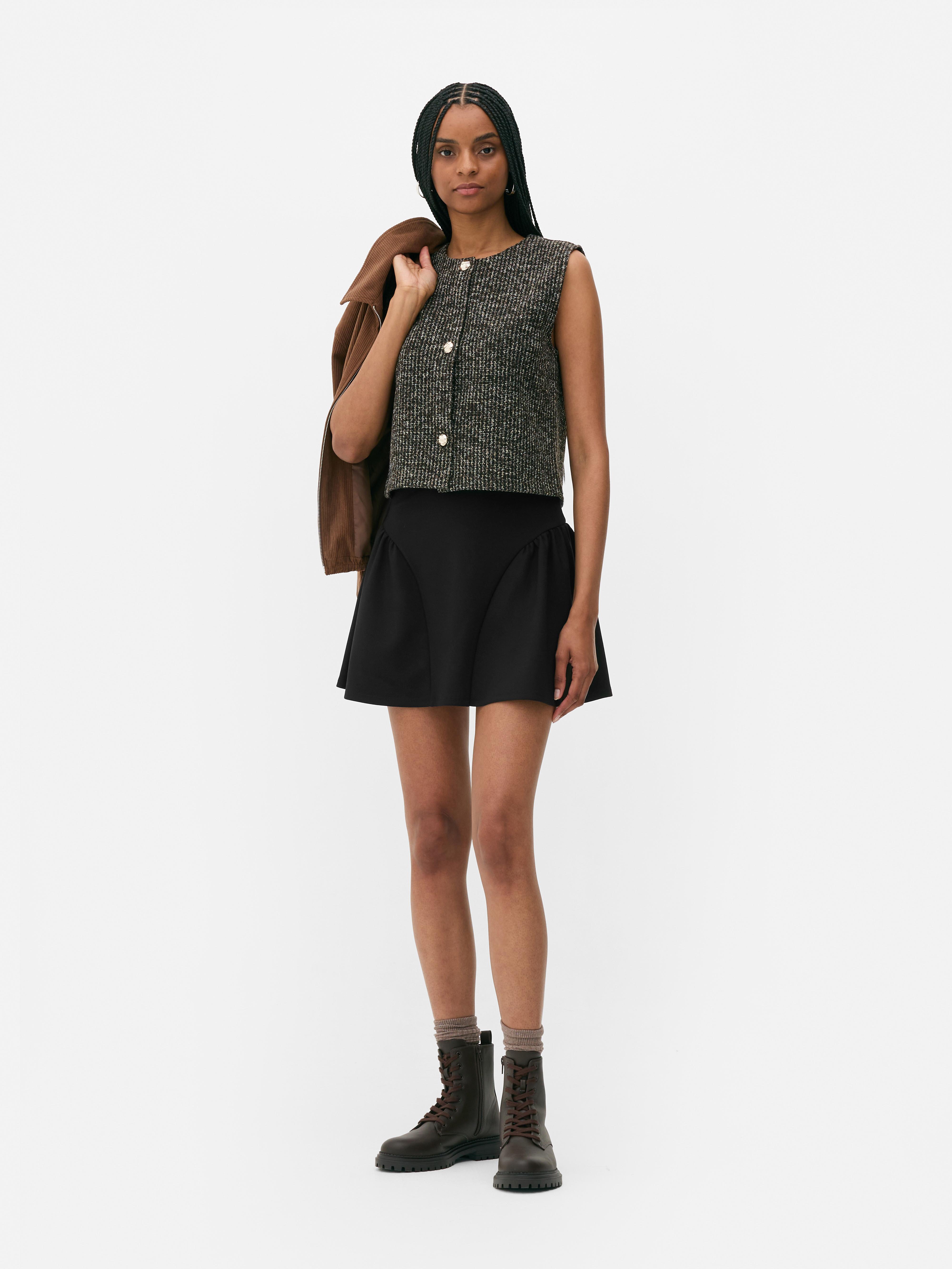 Women's Ivory Side Flare Mini Skirt | Primark