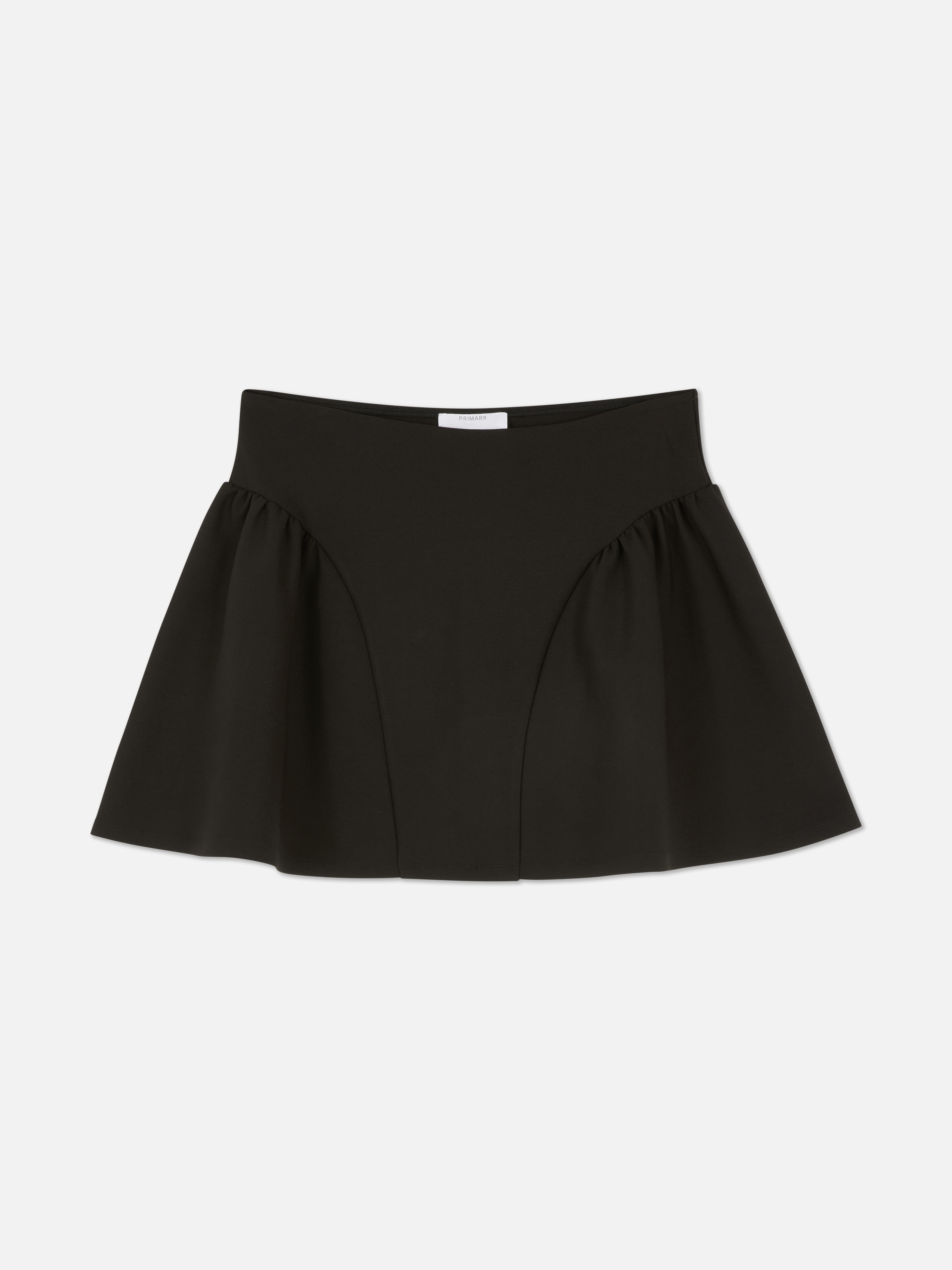 Women's Black Flared Crepe Mini Skirt | Primark