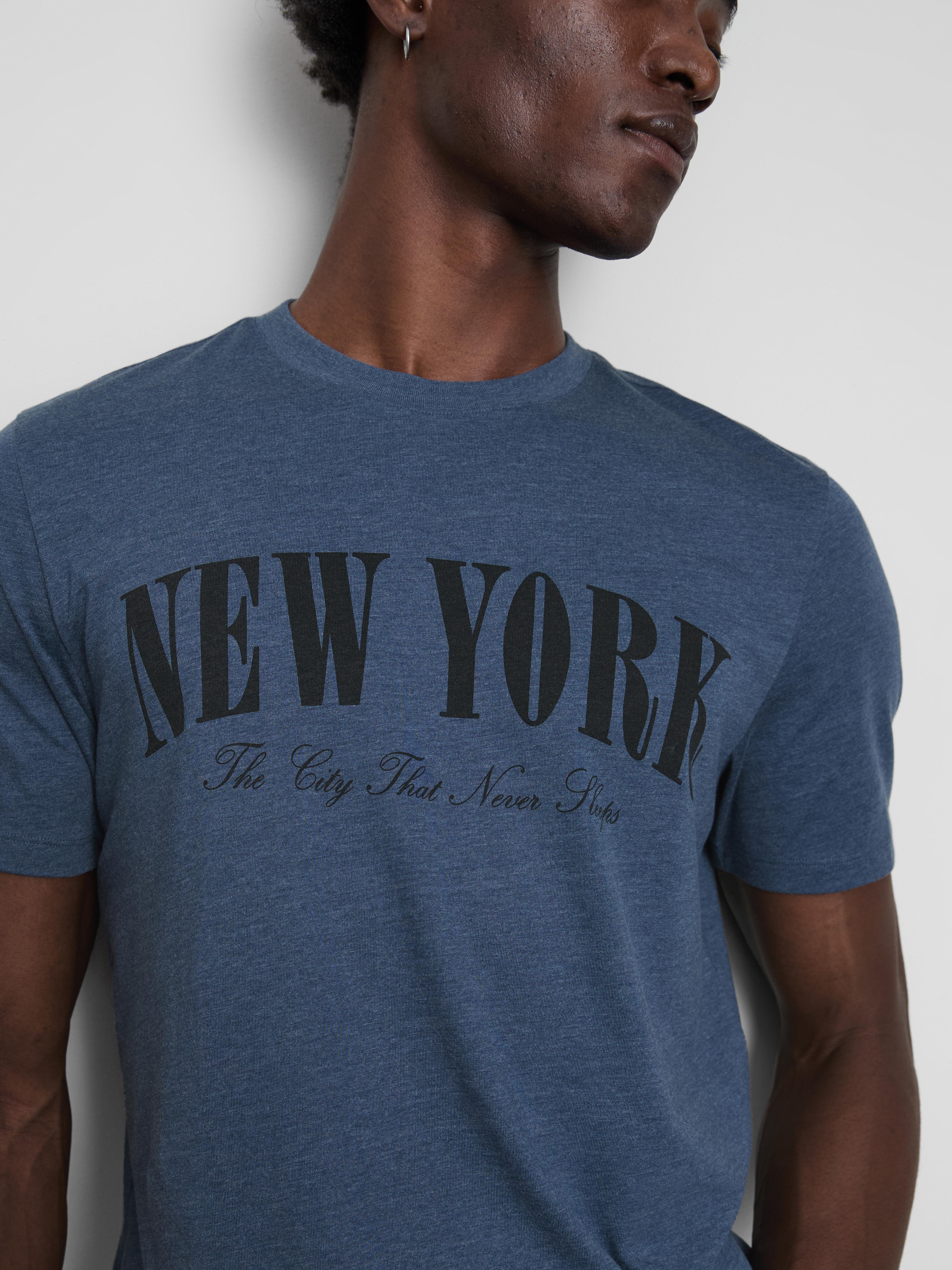 Men's Mid Blue New York T-Shirt