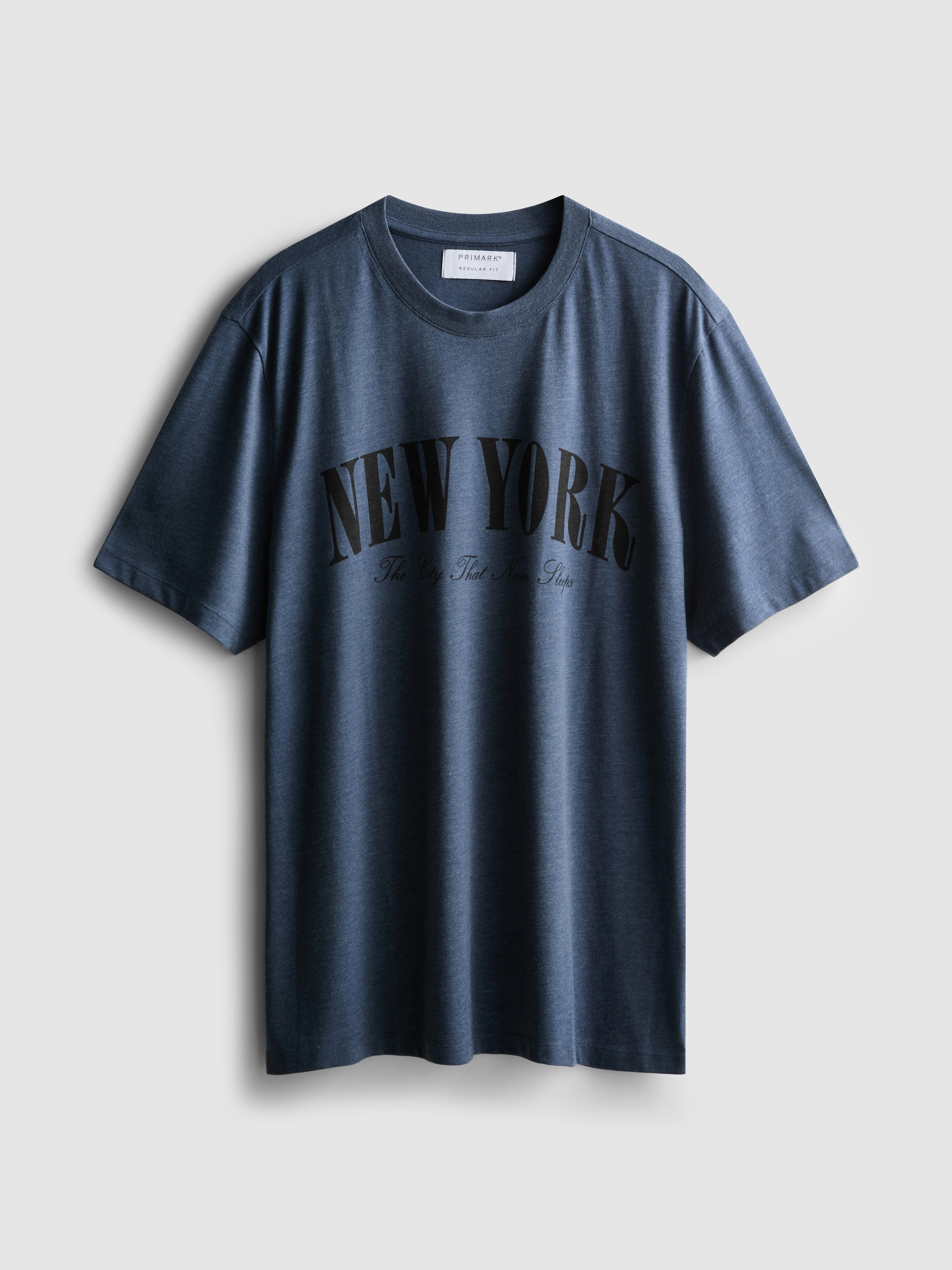 Men's Mid Blue New York T-Shirt