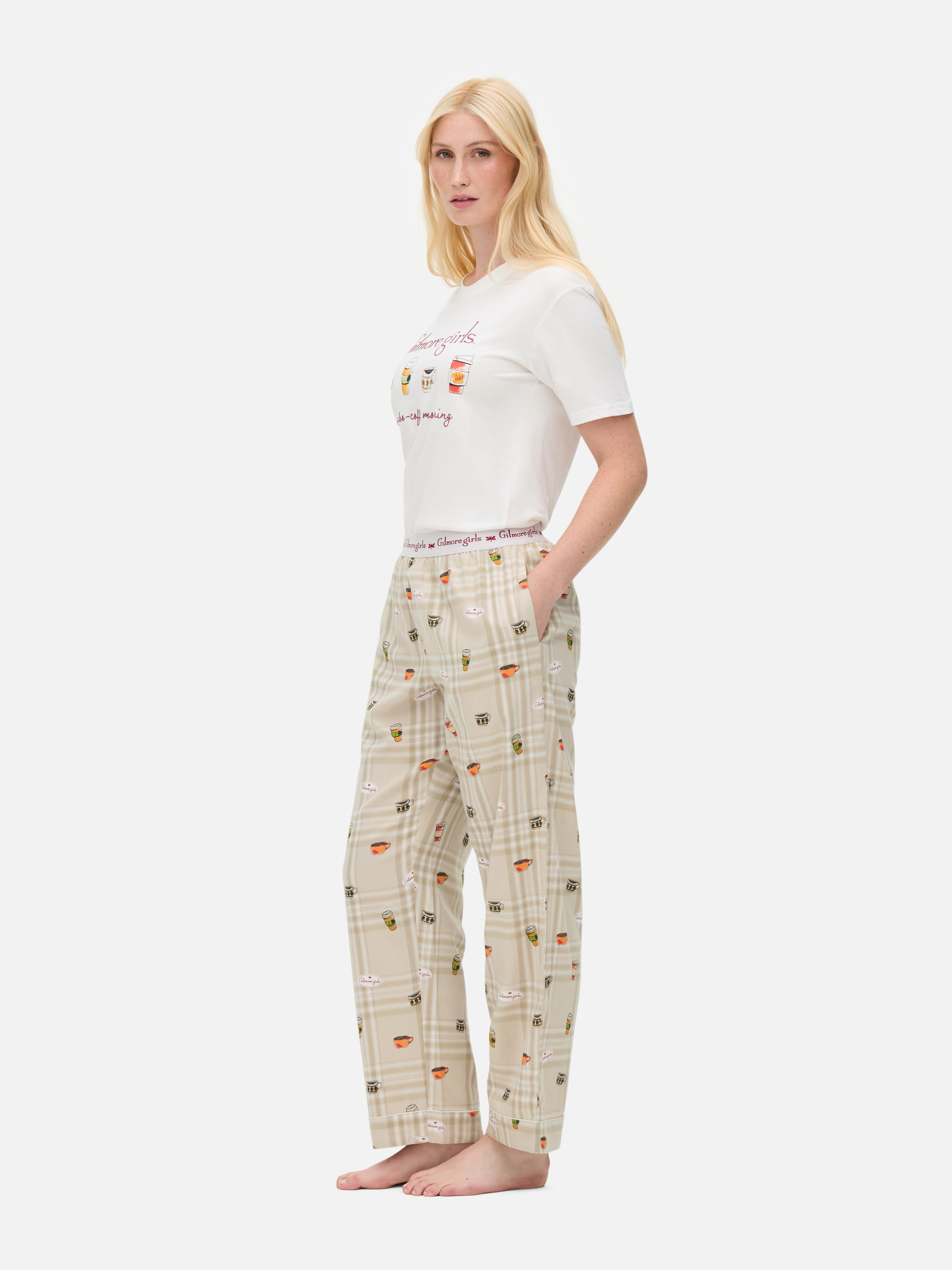 Joggers de pijama de Las chicas Gilmore con cafés