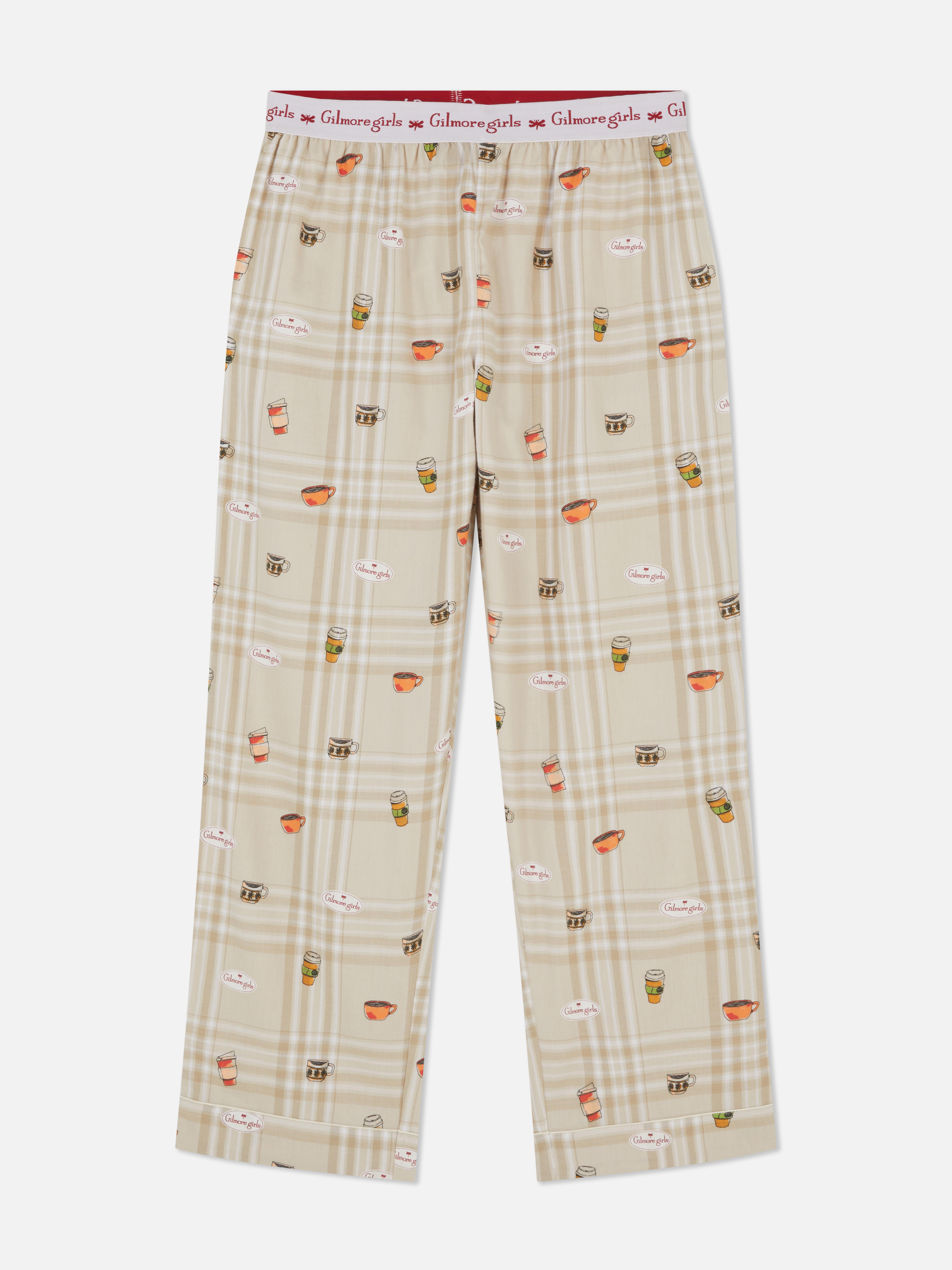 Joggers de pijama de Las chicas Gilmore con cafés