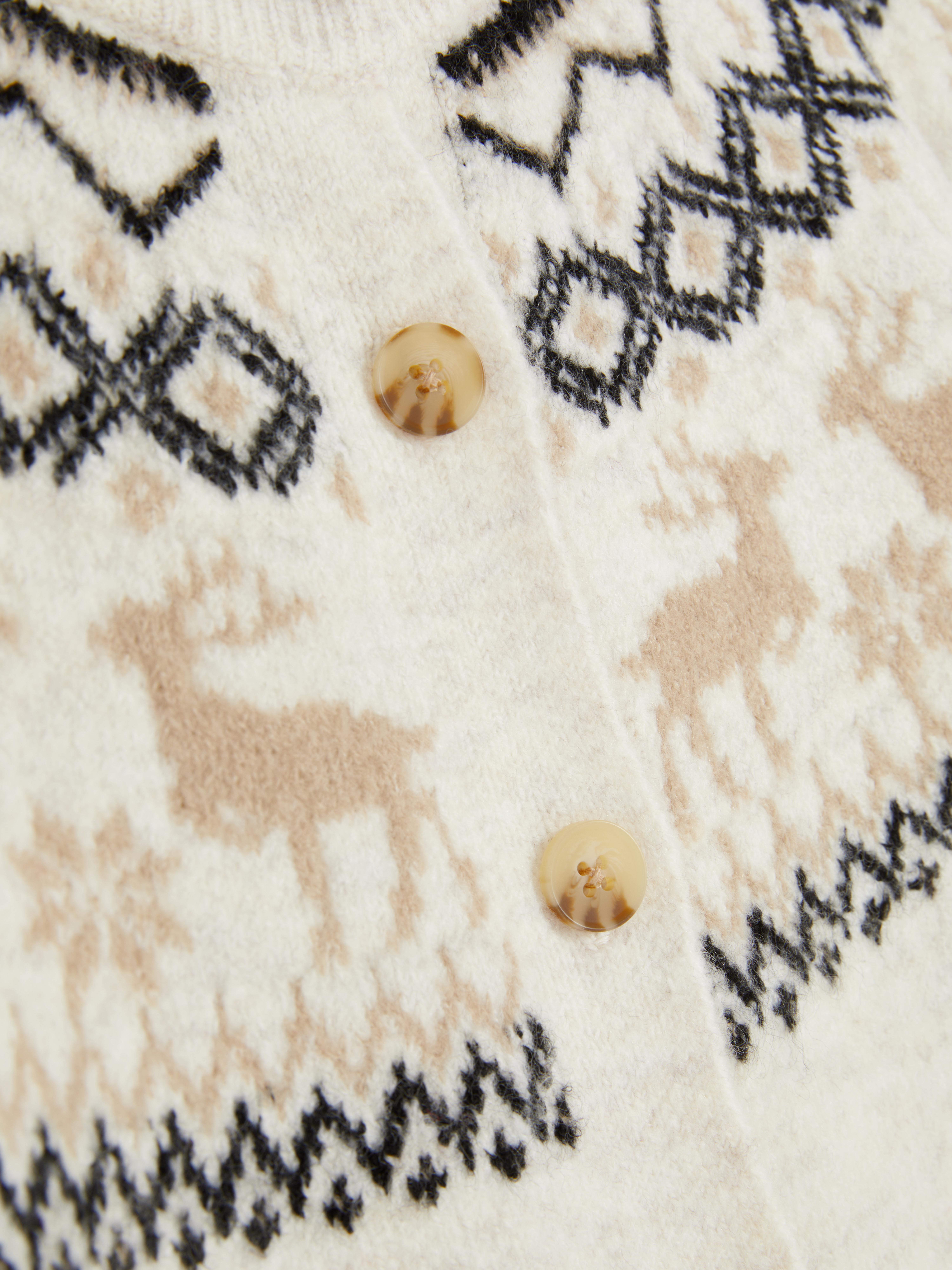 7-15yrs | Kid's Reindeer Fair Isle Family Christmas Cardigan