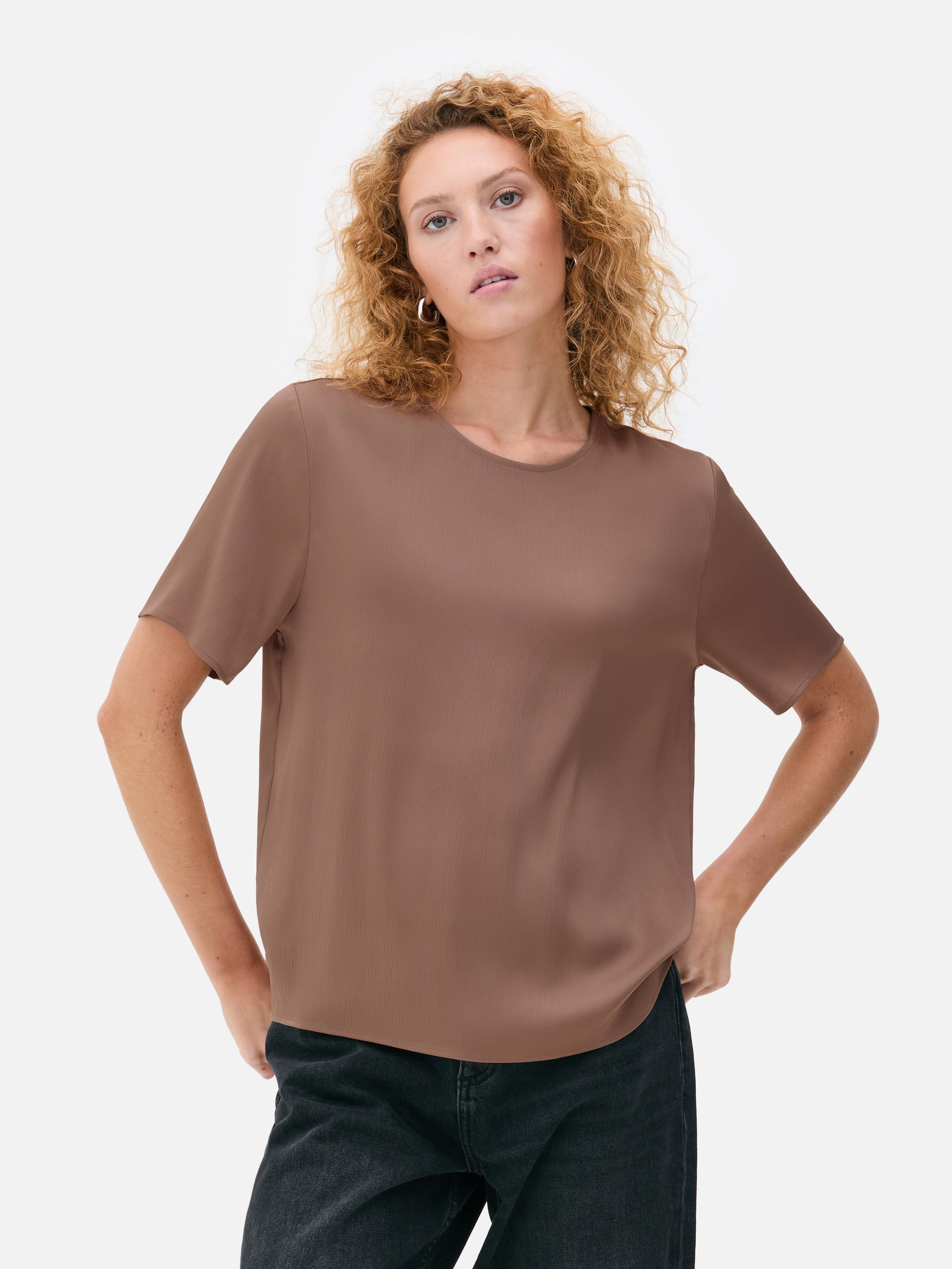 Camiseta de satén holgada