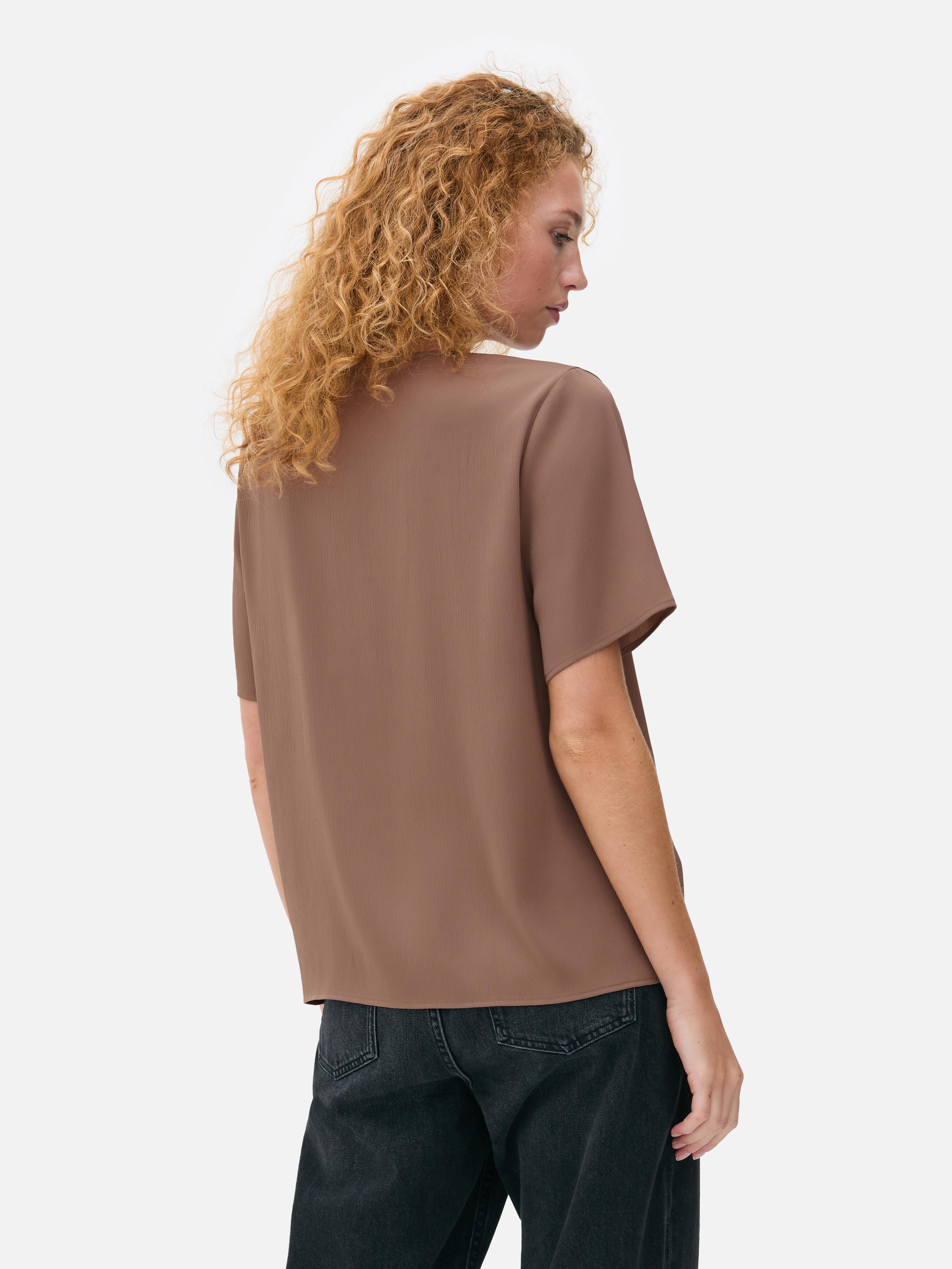 Camiseta de satén holgada