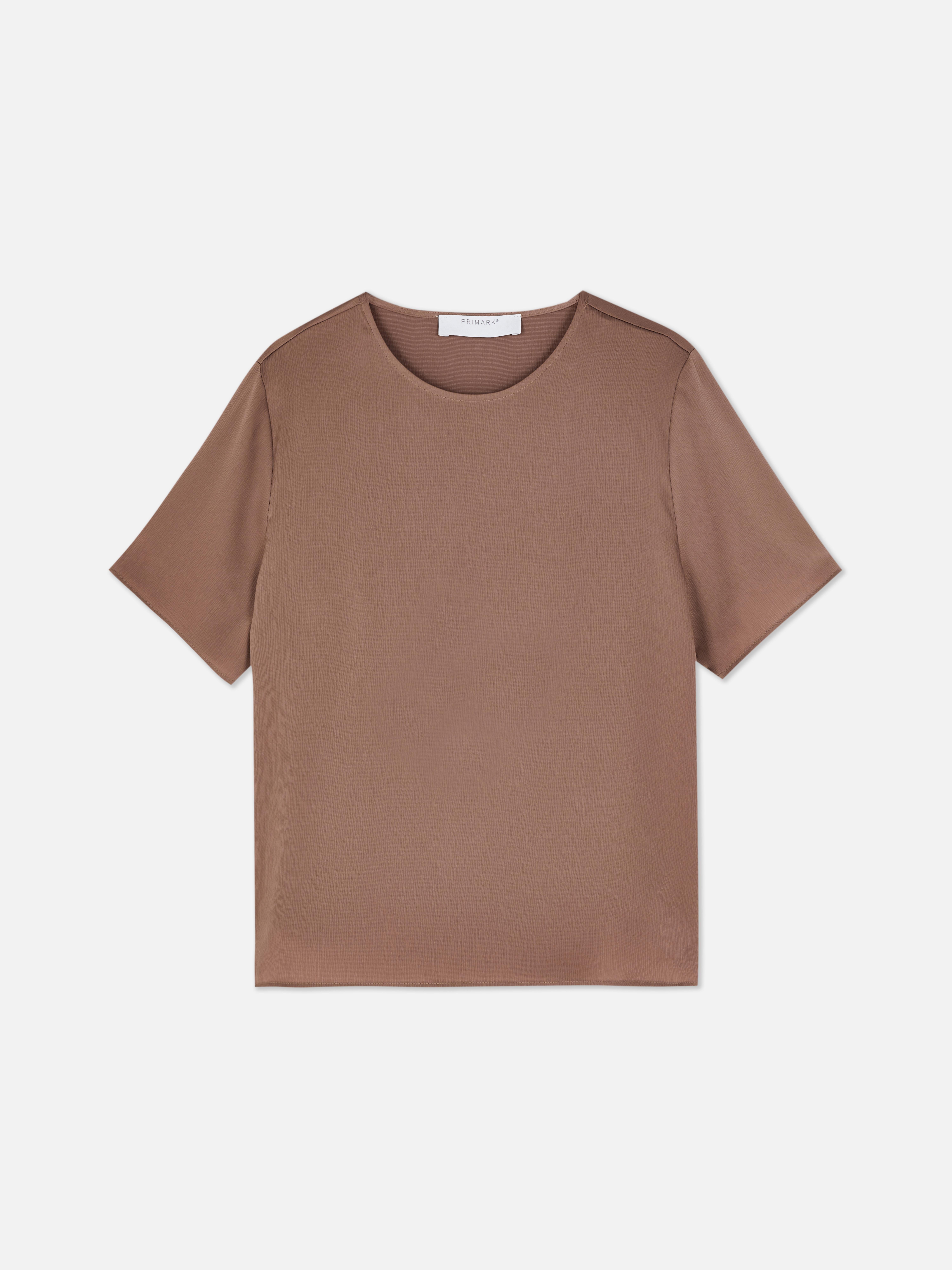 Camiseta de satén holgada