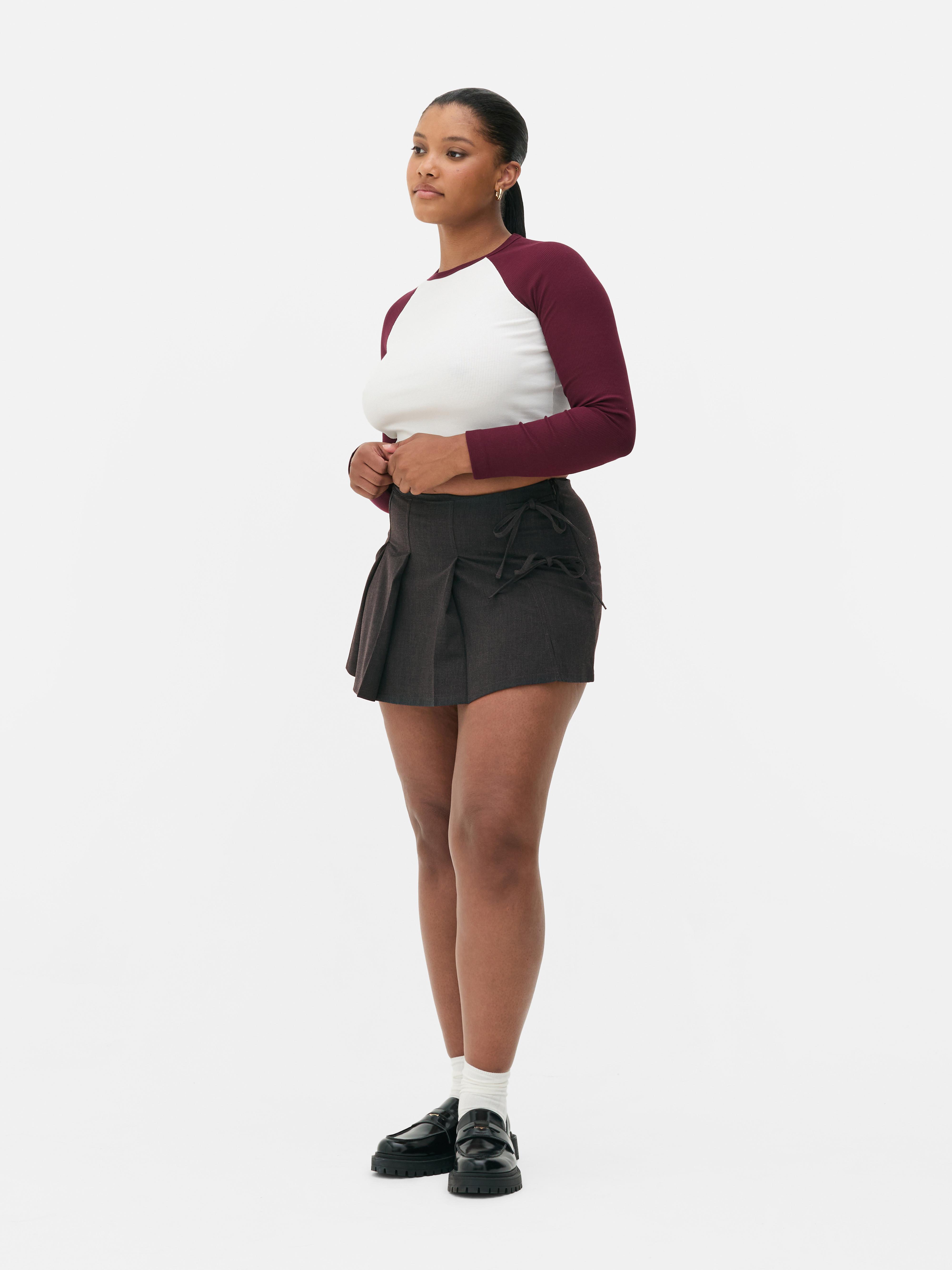 Women's Gray Side Tie Mini Skirt | Primark