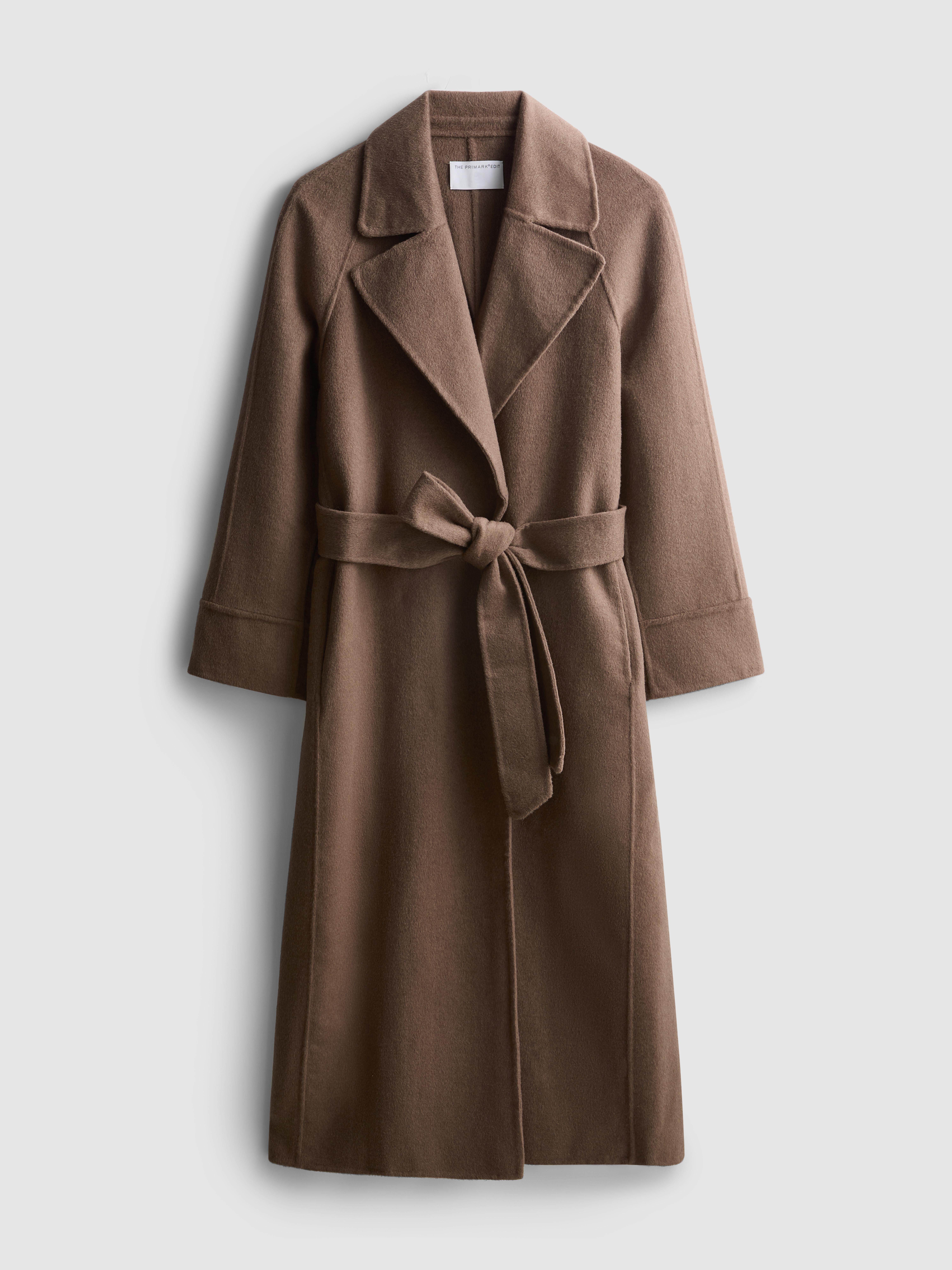 The Edit Wool Blend Longline Wrap Coat
