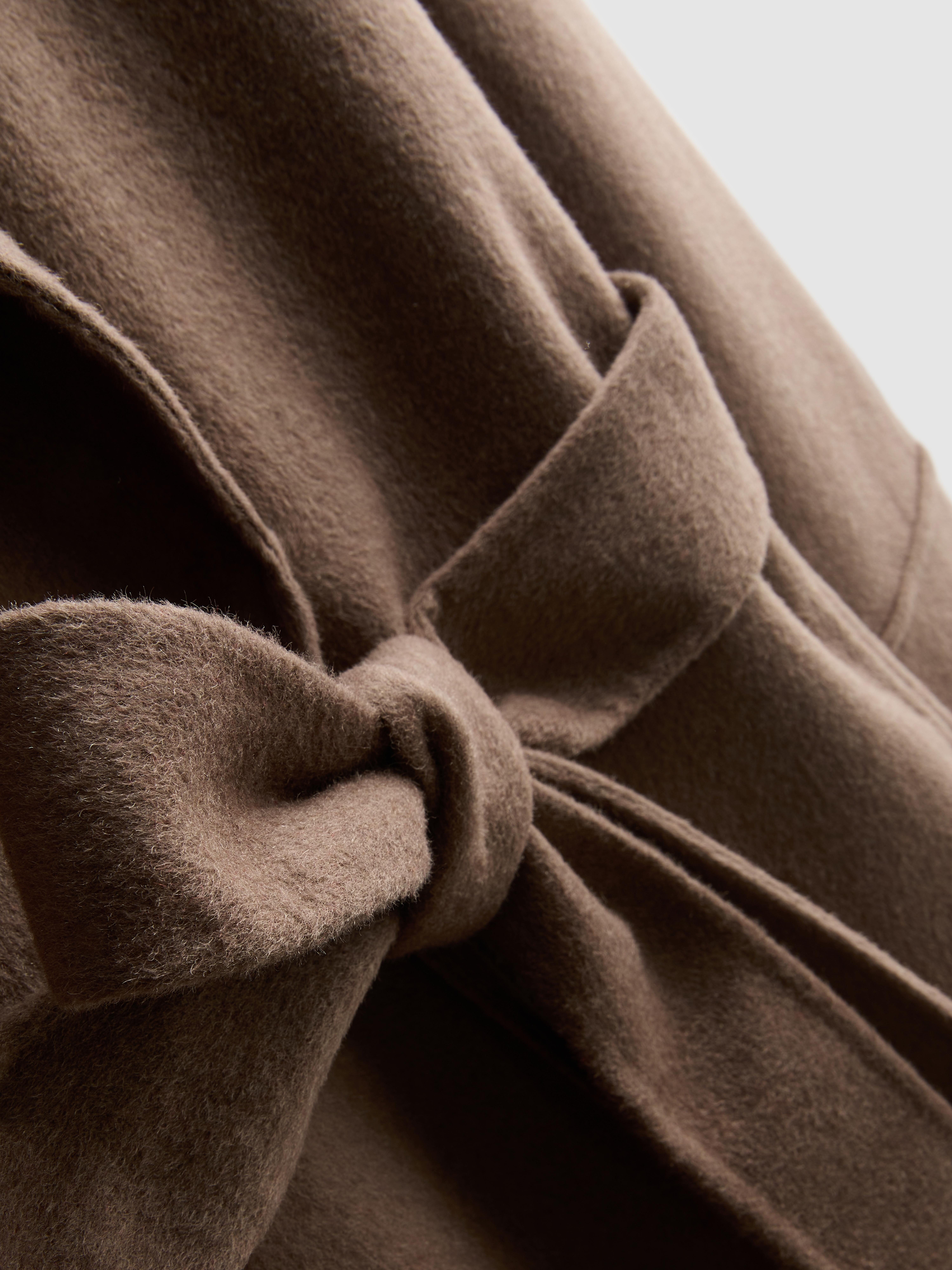 The Edit Wool Blend Longline Wrap Coat