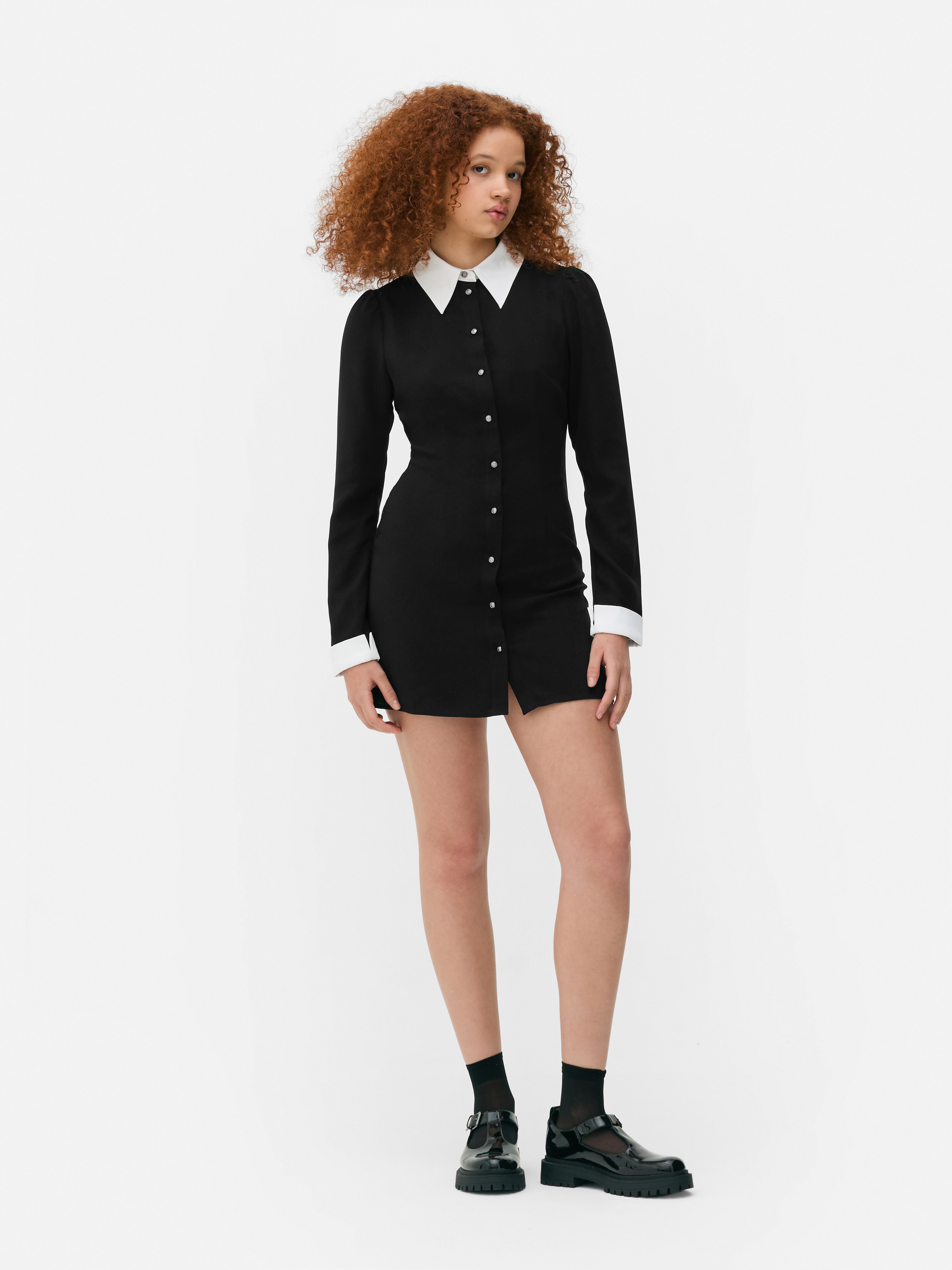 Vestido corto con cuello Collen Atwood X Wednesday