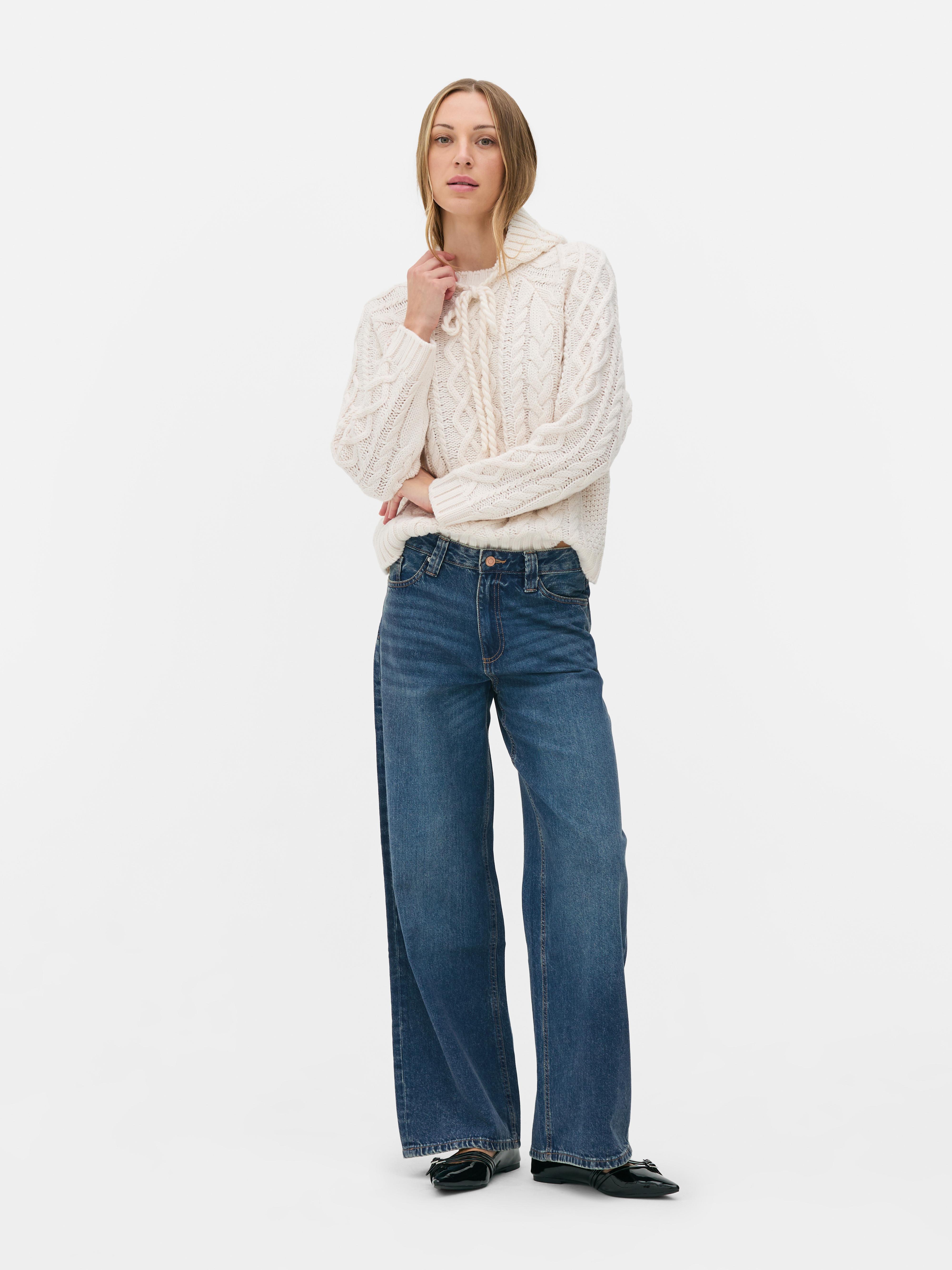 Baggy jeans met halfhoge taille Rita Ora