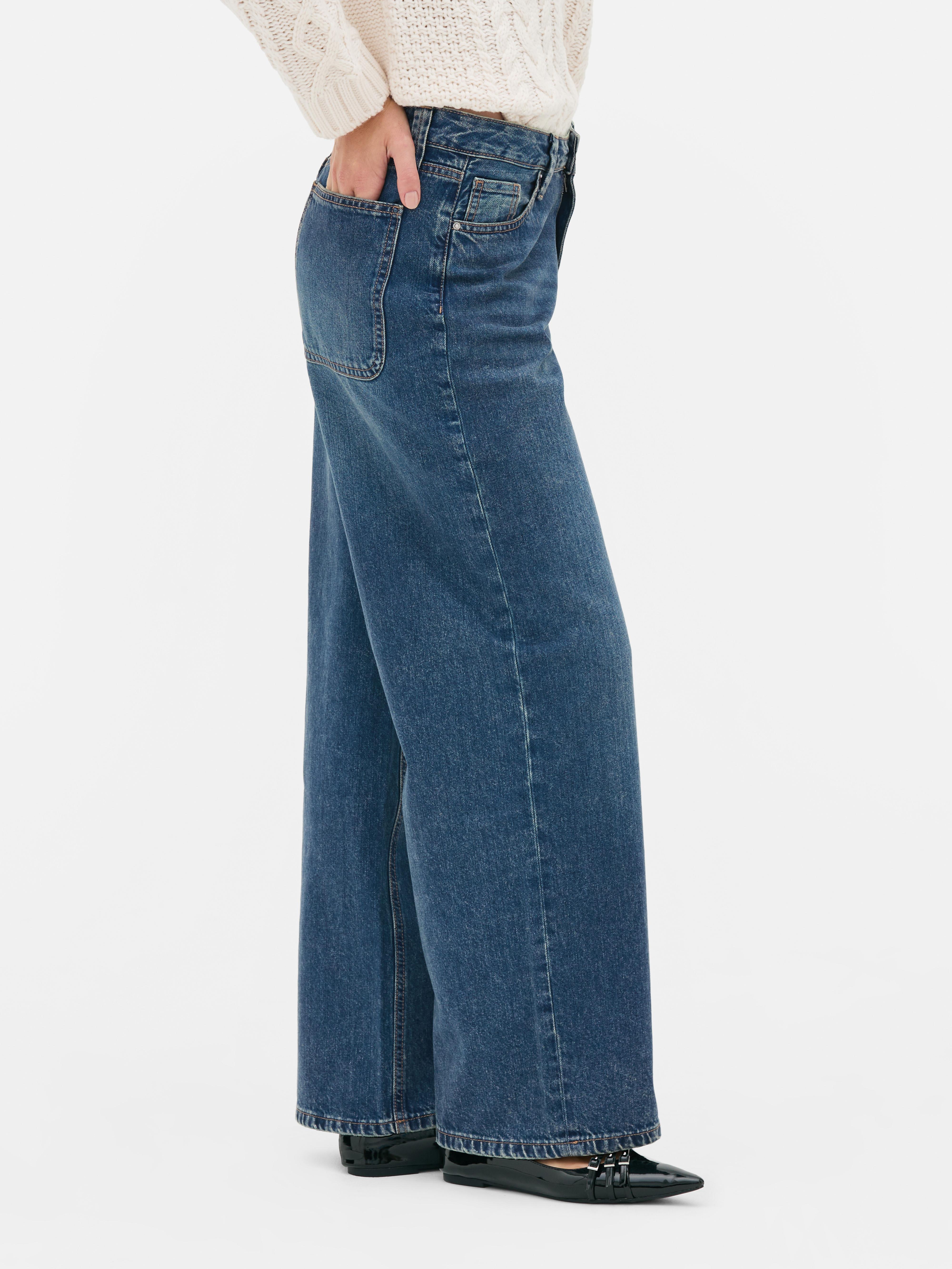 Baggy jeans met halfhoge taille Rita Ora
