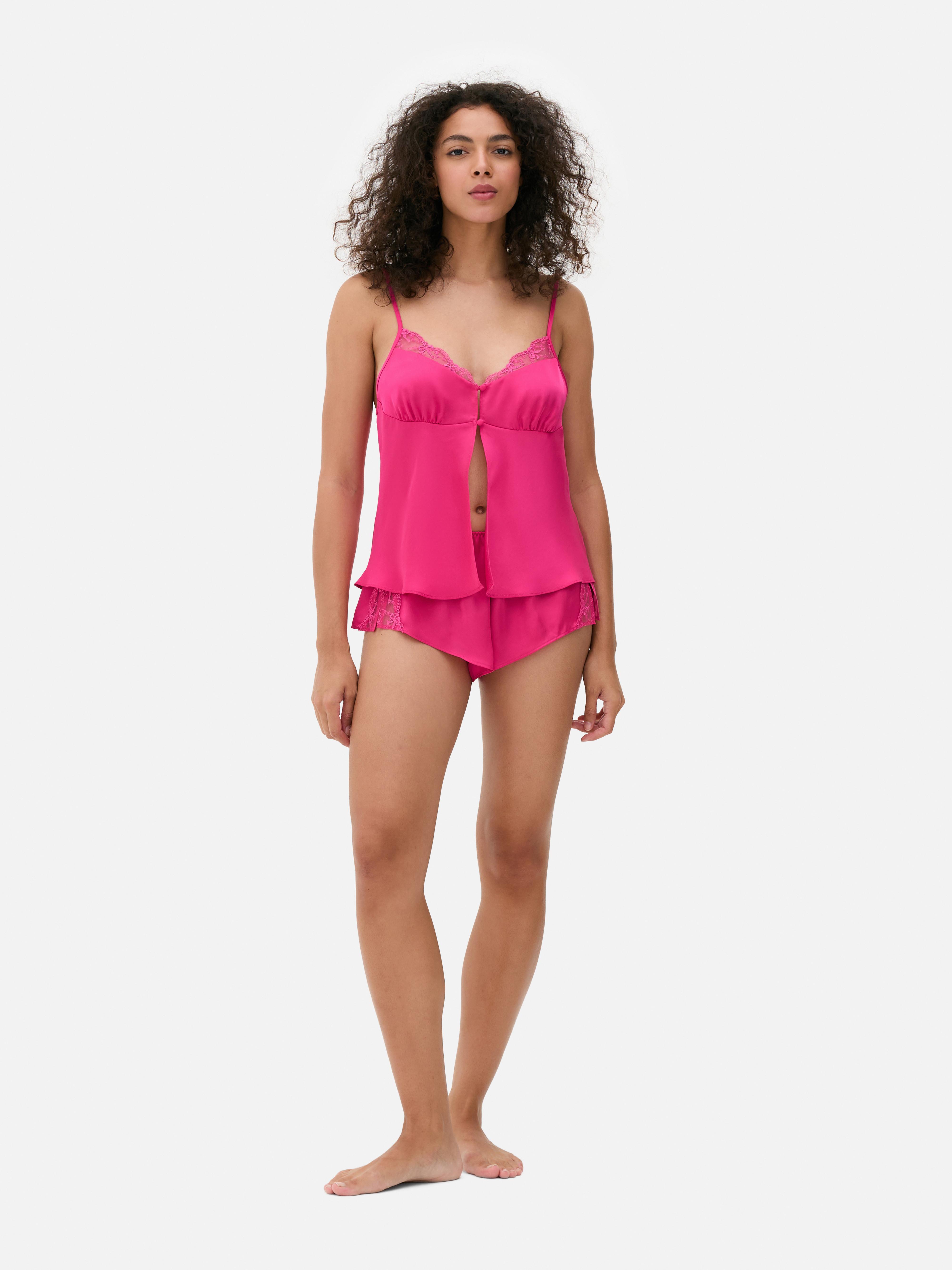 Lace Detail Satin Cami