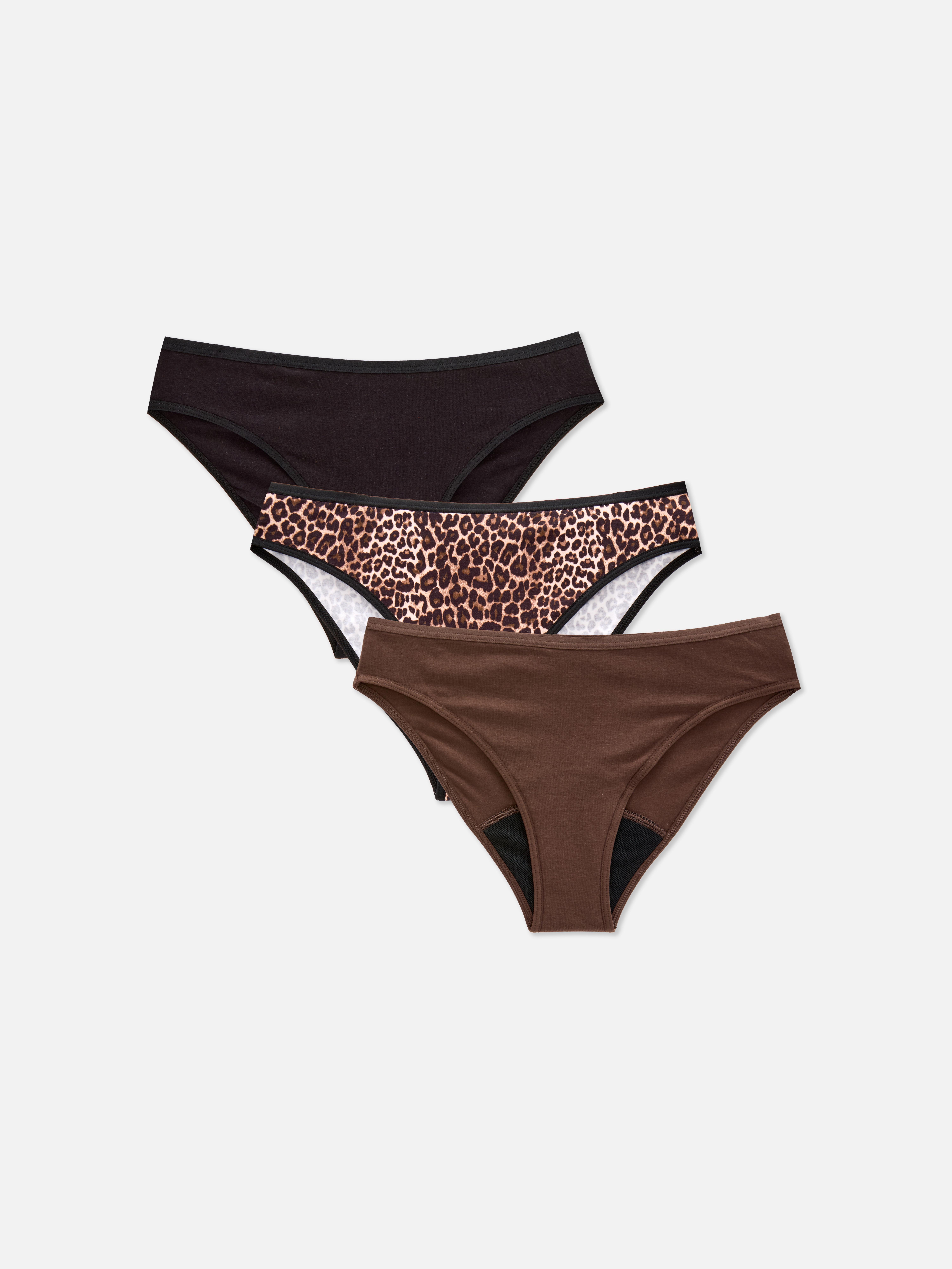 3pk Cotton Mini Brief Period Pants