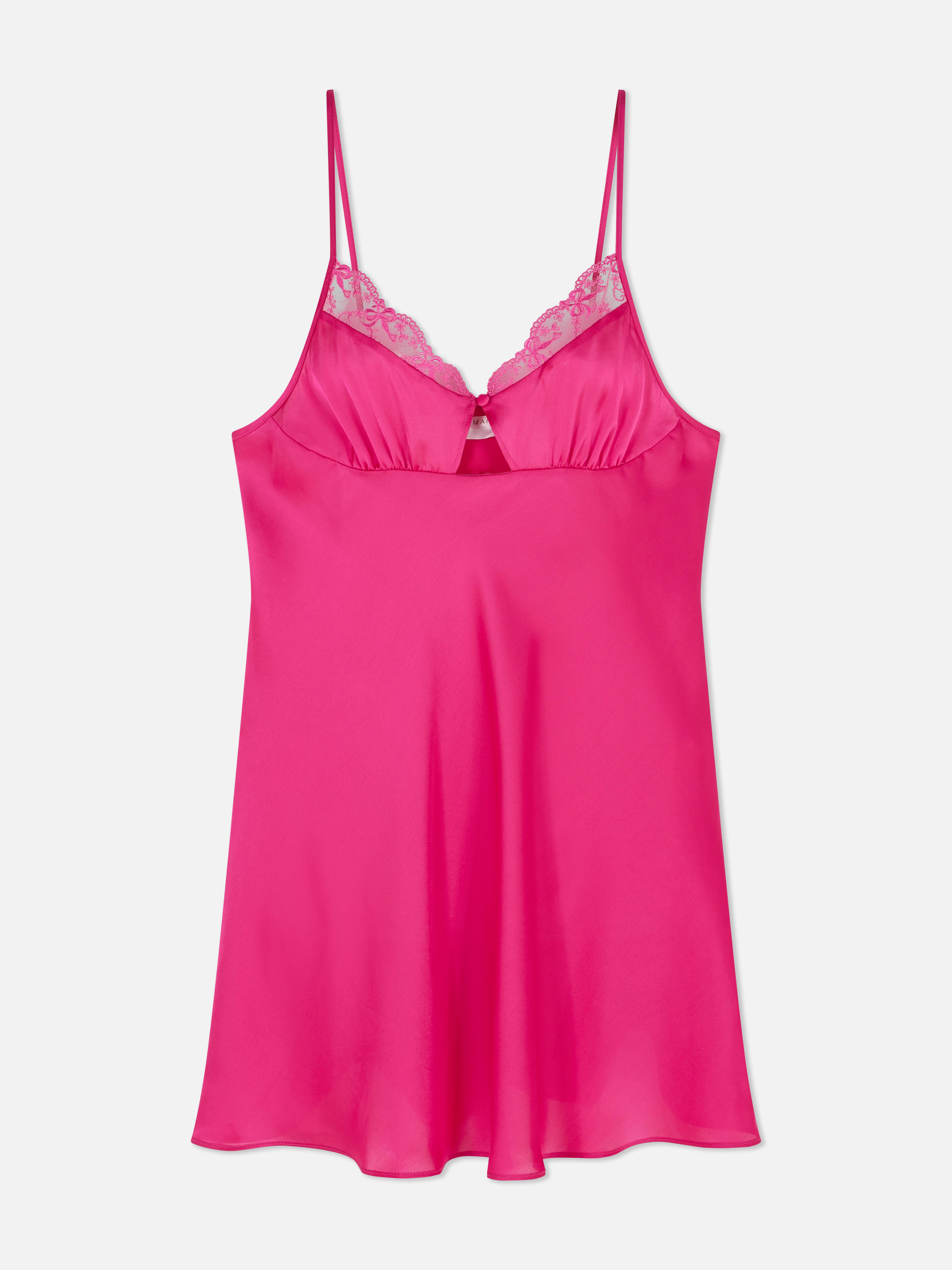 Satin Lace Detail Chemise
