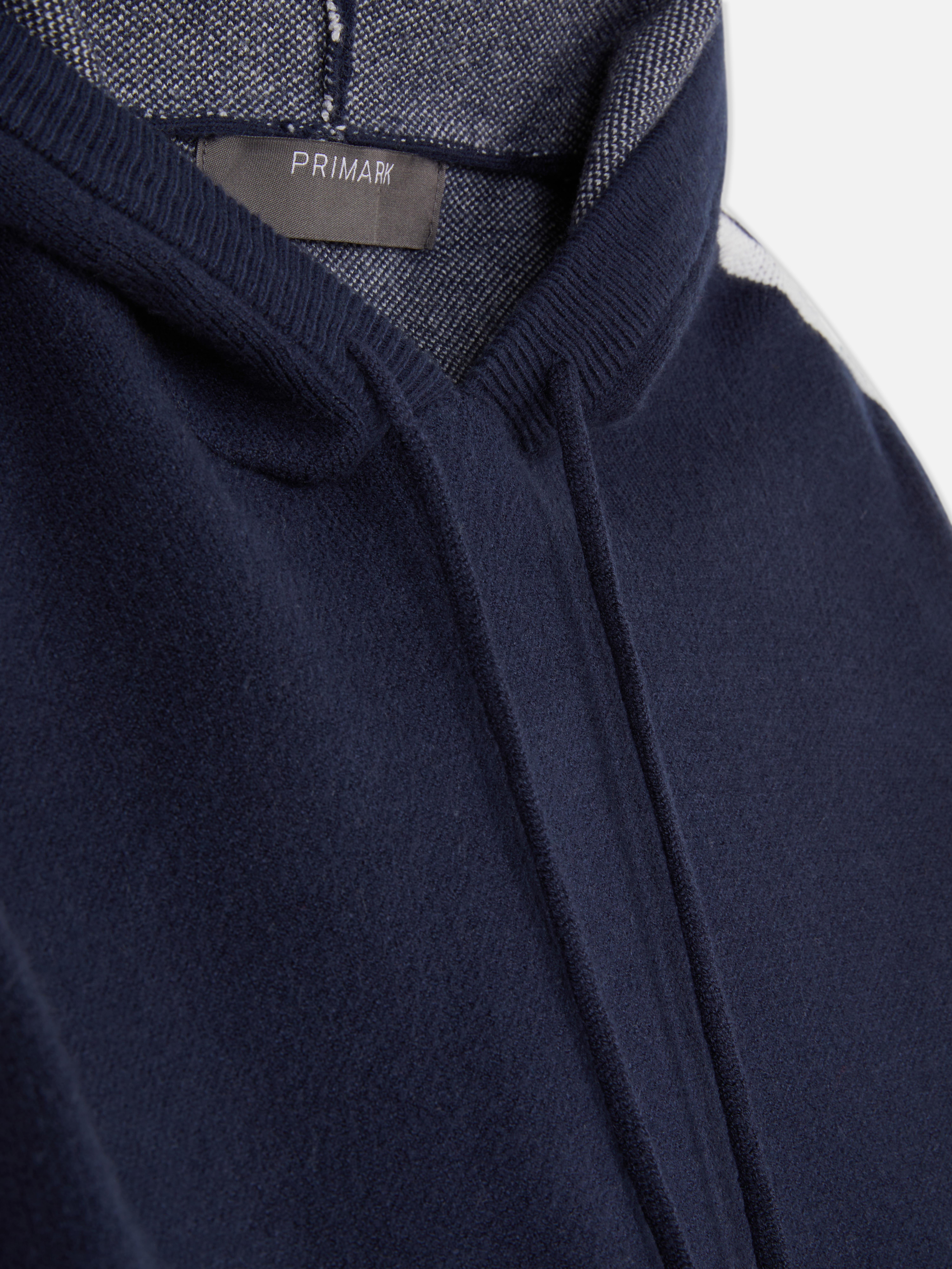 Sudadera con capucha con cordón y rayas laterales