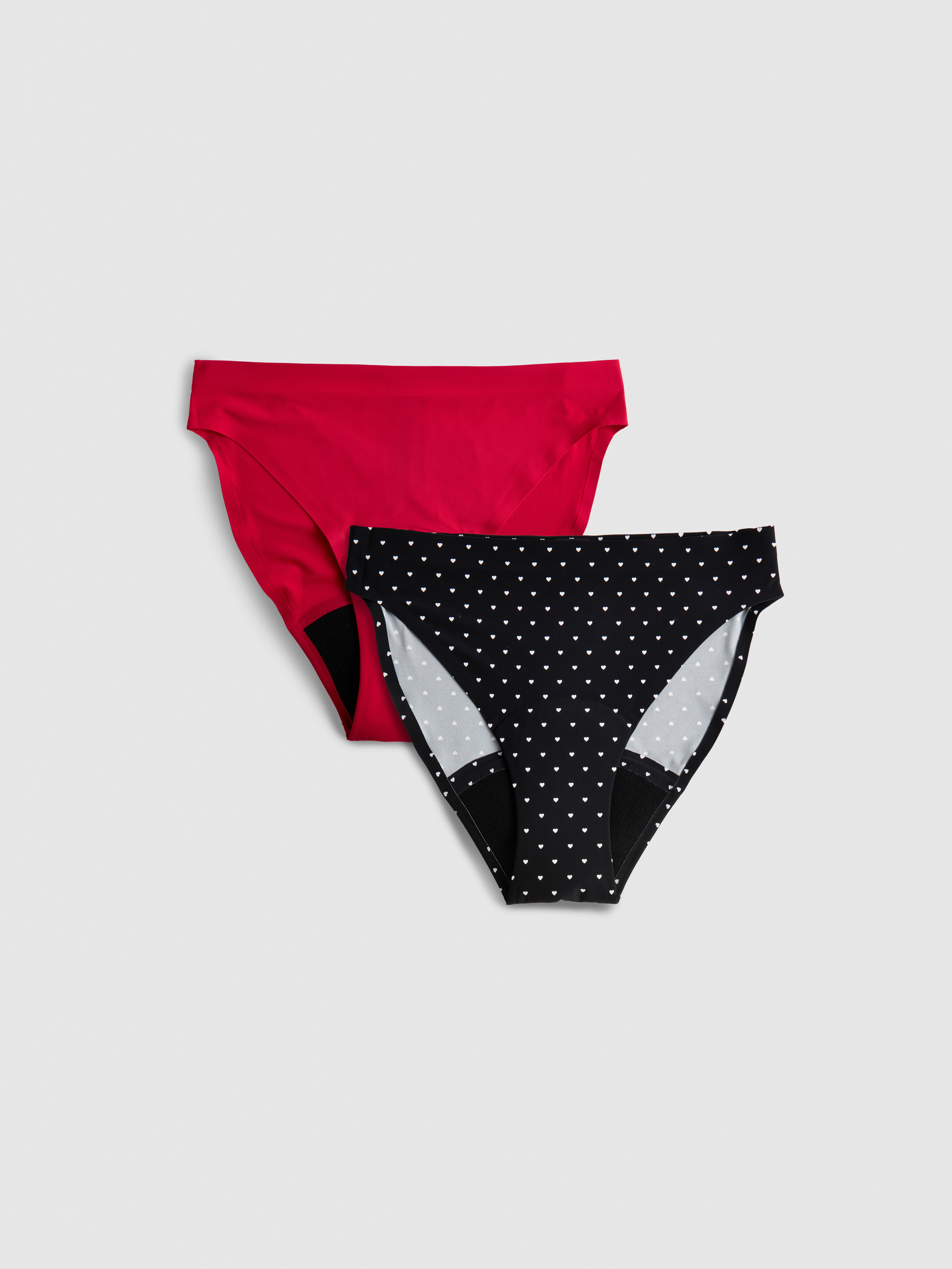 2pk Mixed Design Mini Brief Period Pants