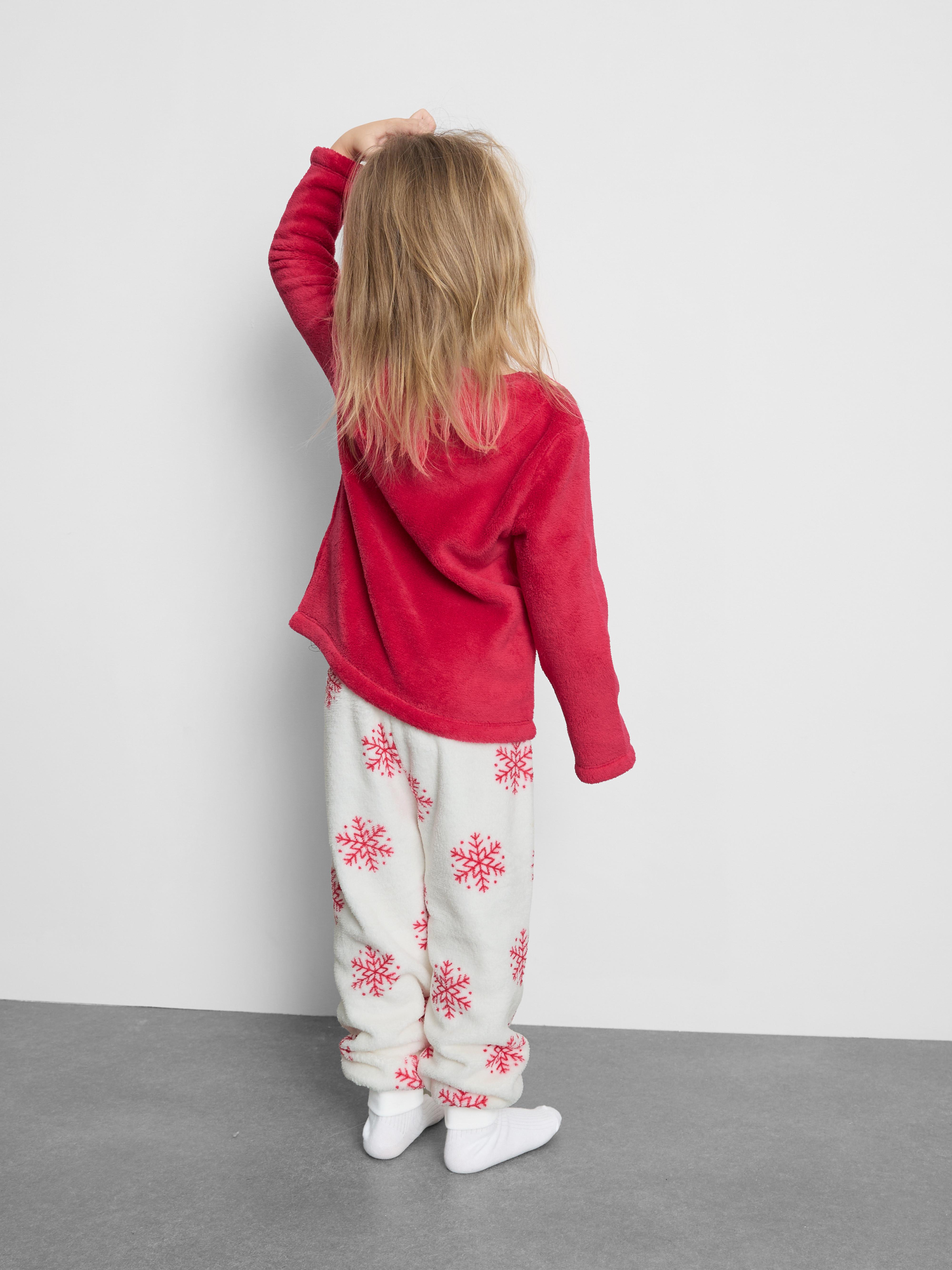 1,5–8 Jahre | Weihnachtsschlafanzug aus Fleece mit Einhorn-Grafik