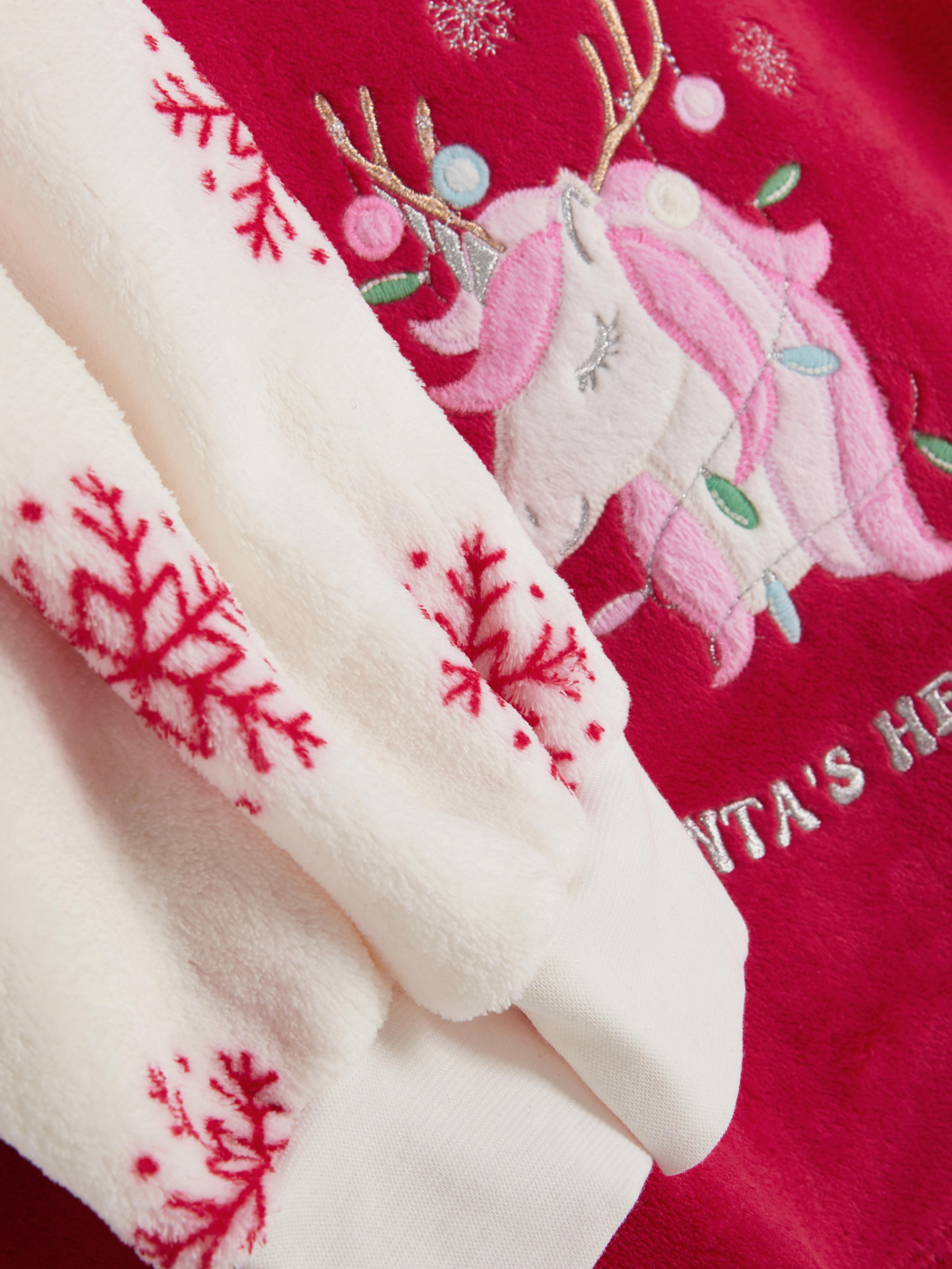 1.5-8yrs | Christmas Unicorn Graphic Fleece Pyjamas
