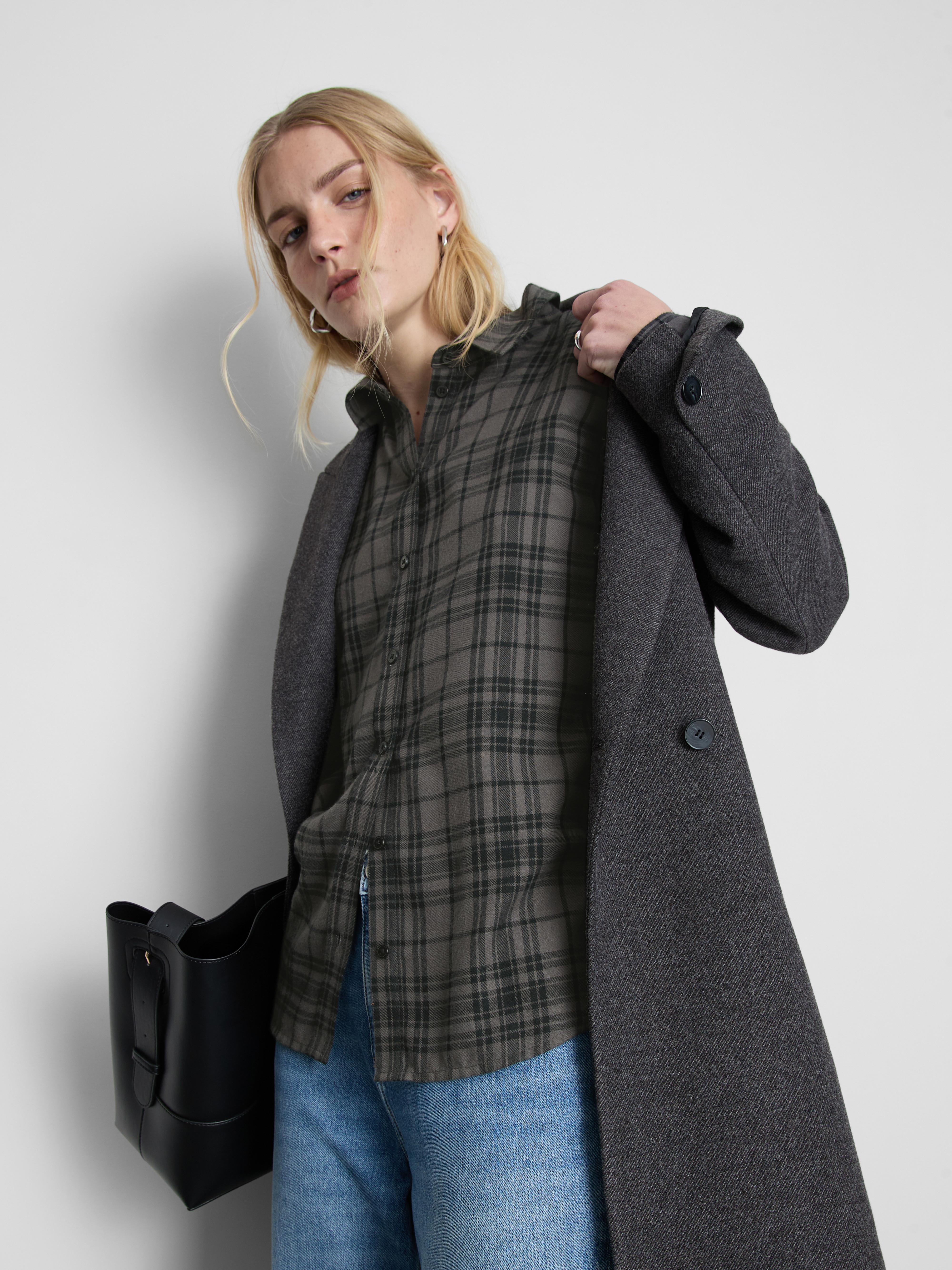 Women's Charcoal Classic Check Shirt
