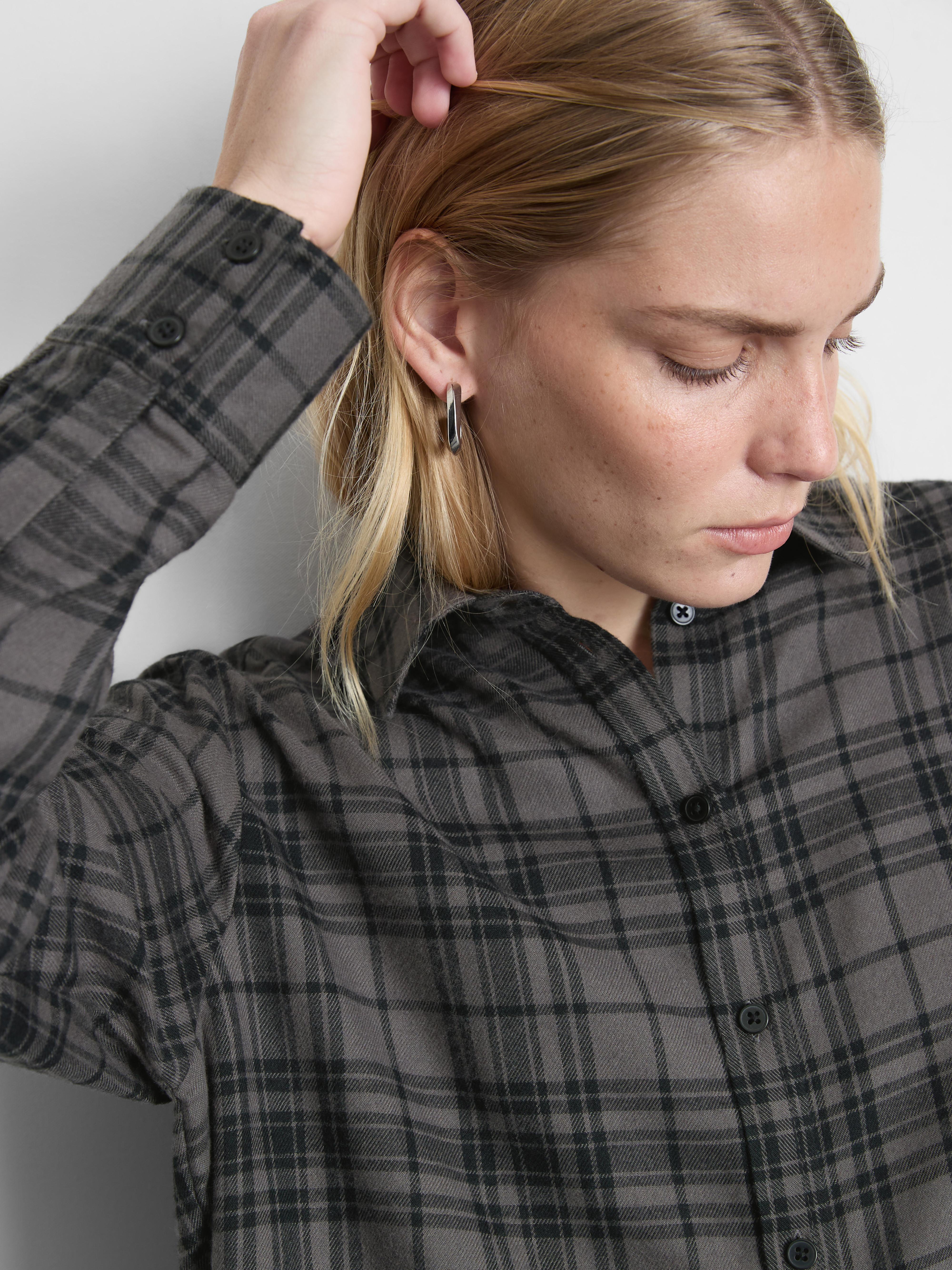 Women's Charcoal Classic Check Shirt