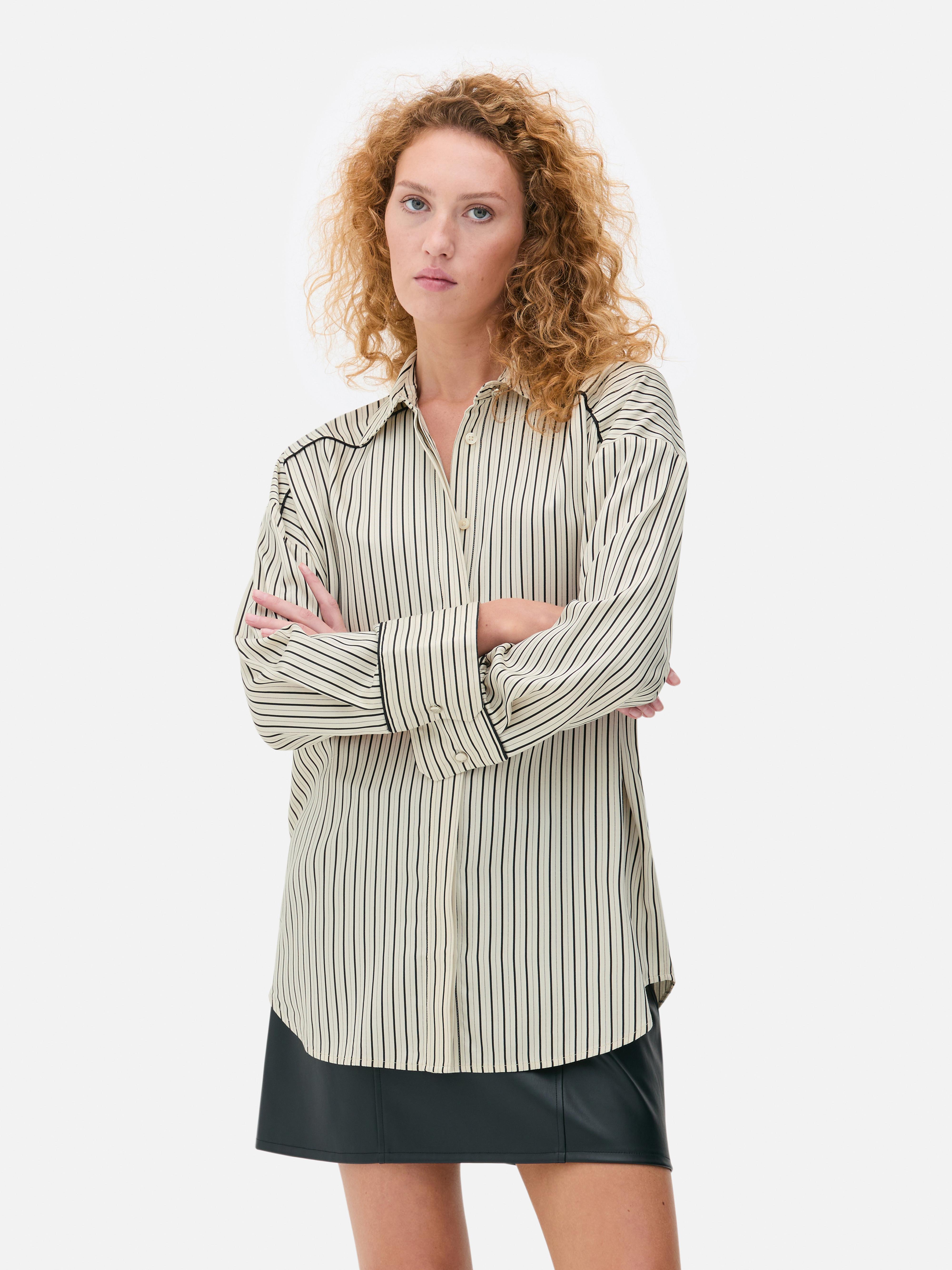 Camisa de corte boyfriend a rayas