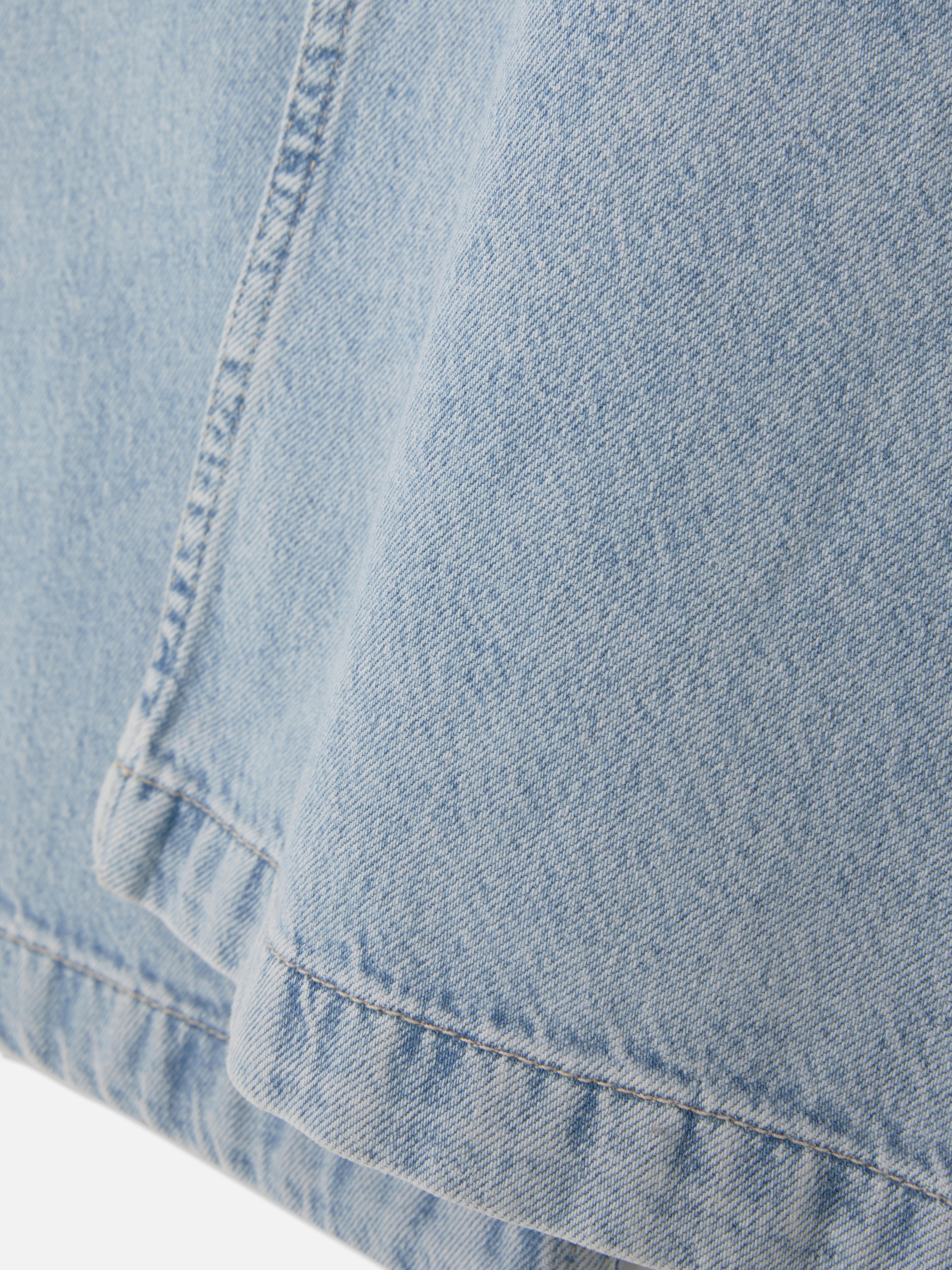 Wijd uitlopende jeans met halfhoge taille