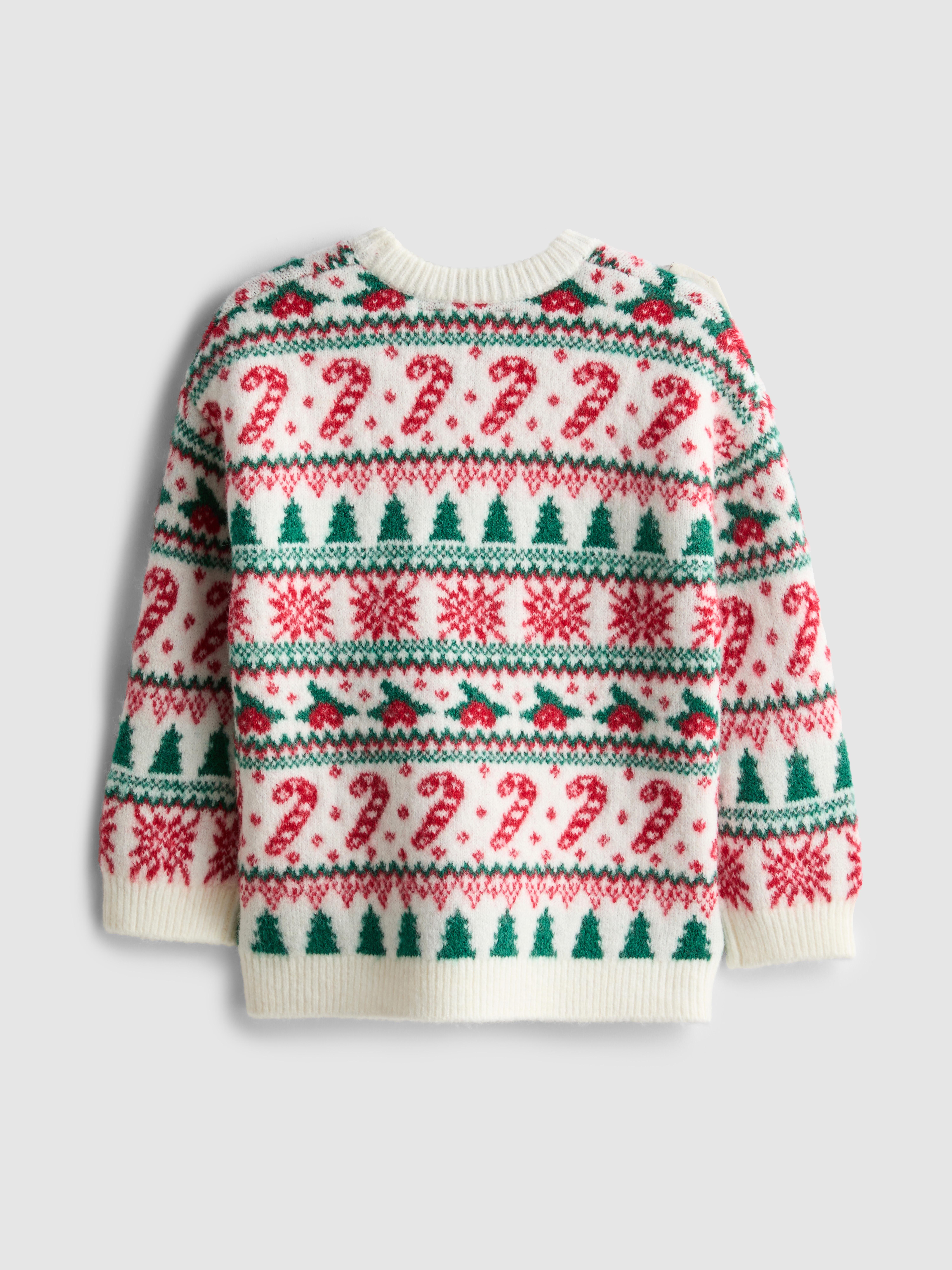1.5-7yrs | Kid's Candy Cane Fair Isle Family Christmas Jumper