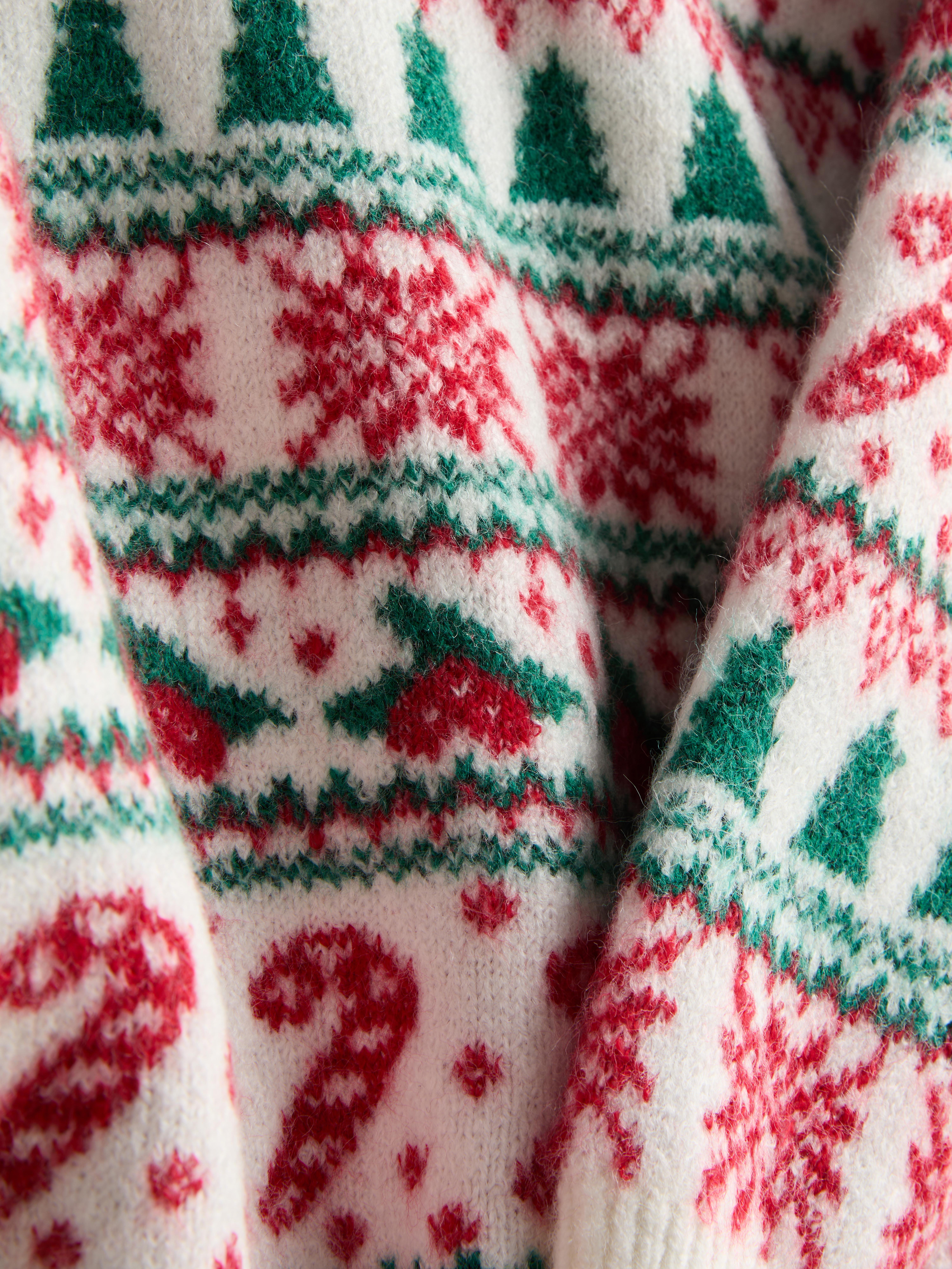 1.5-7yrs | Kid's Candy Cane Fair Isle Family Christmas Jumper