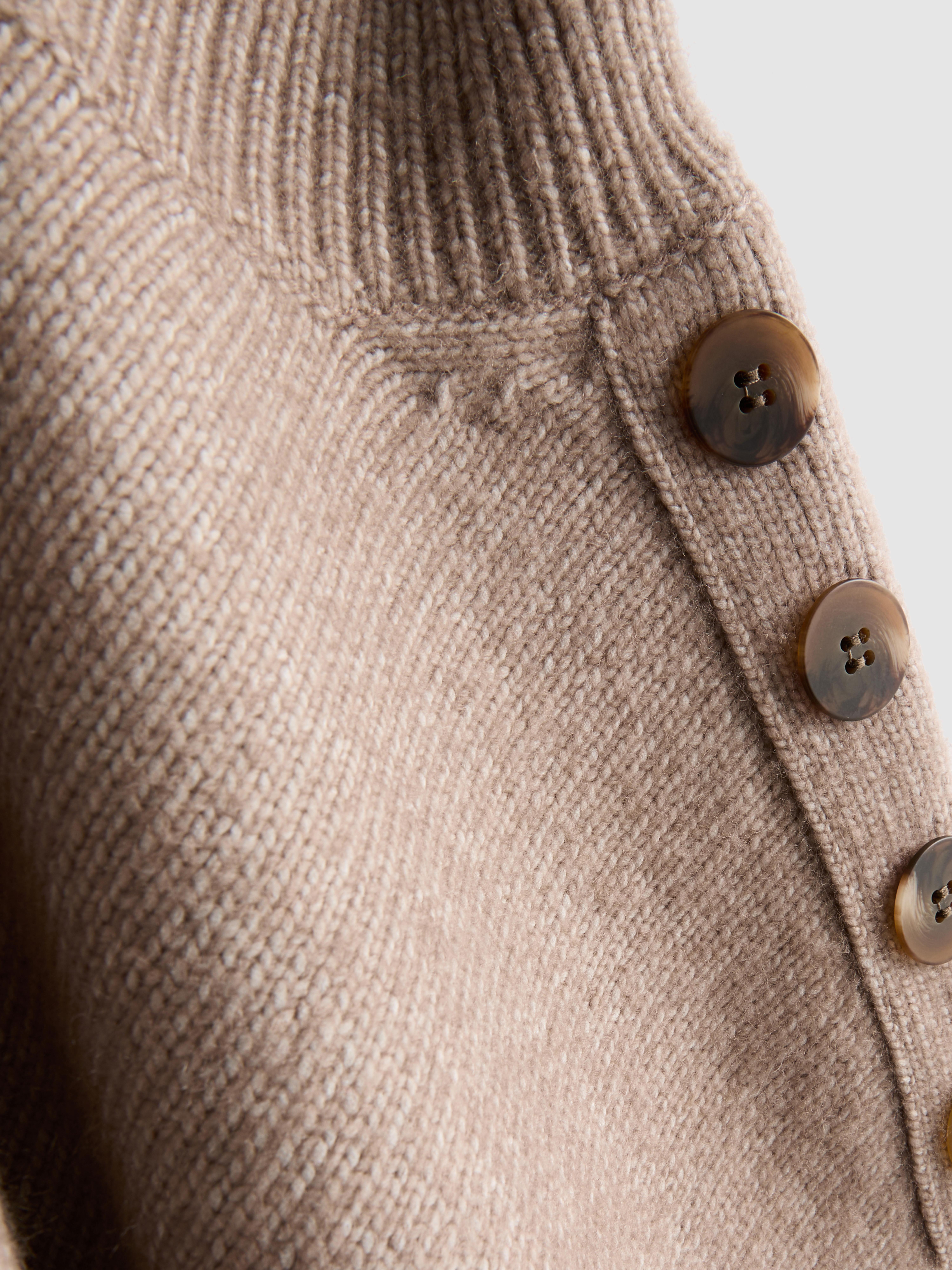 Button Detail Crew Neck Jumper
