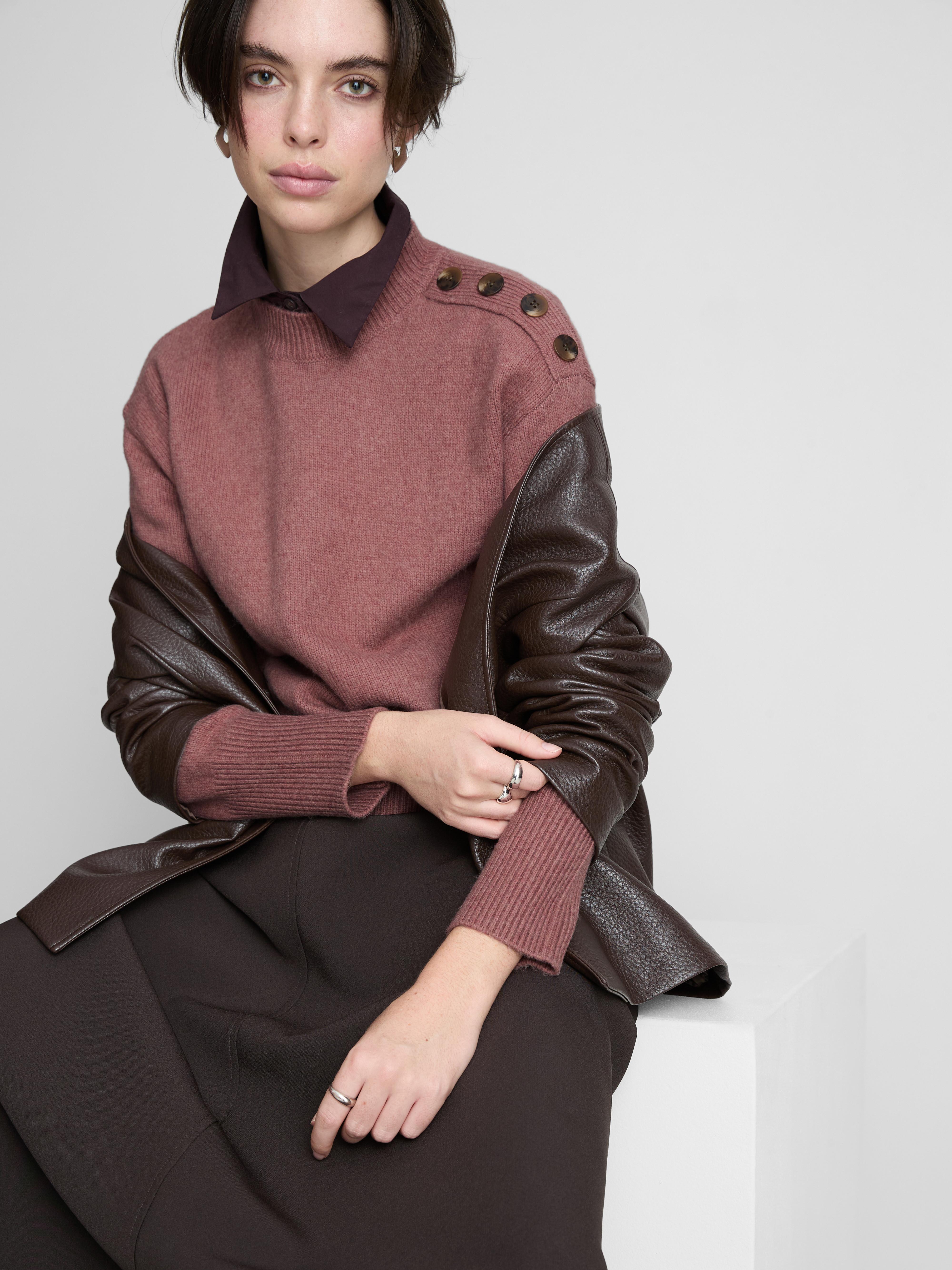 Pull à col ras-du-cou en scuba The Edit - Gris chiné - Femme | Primark