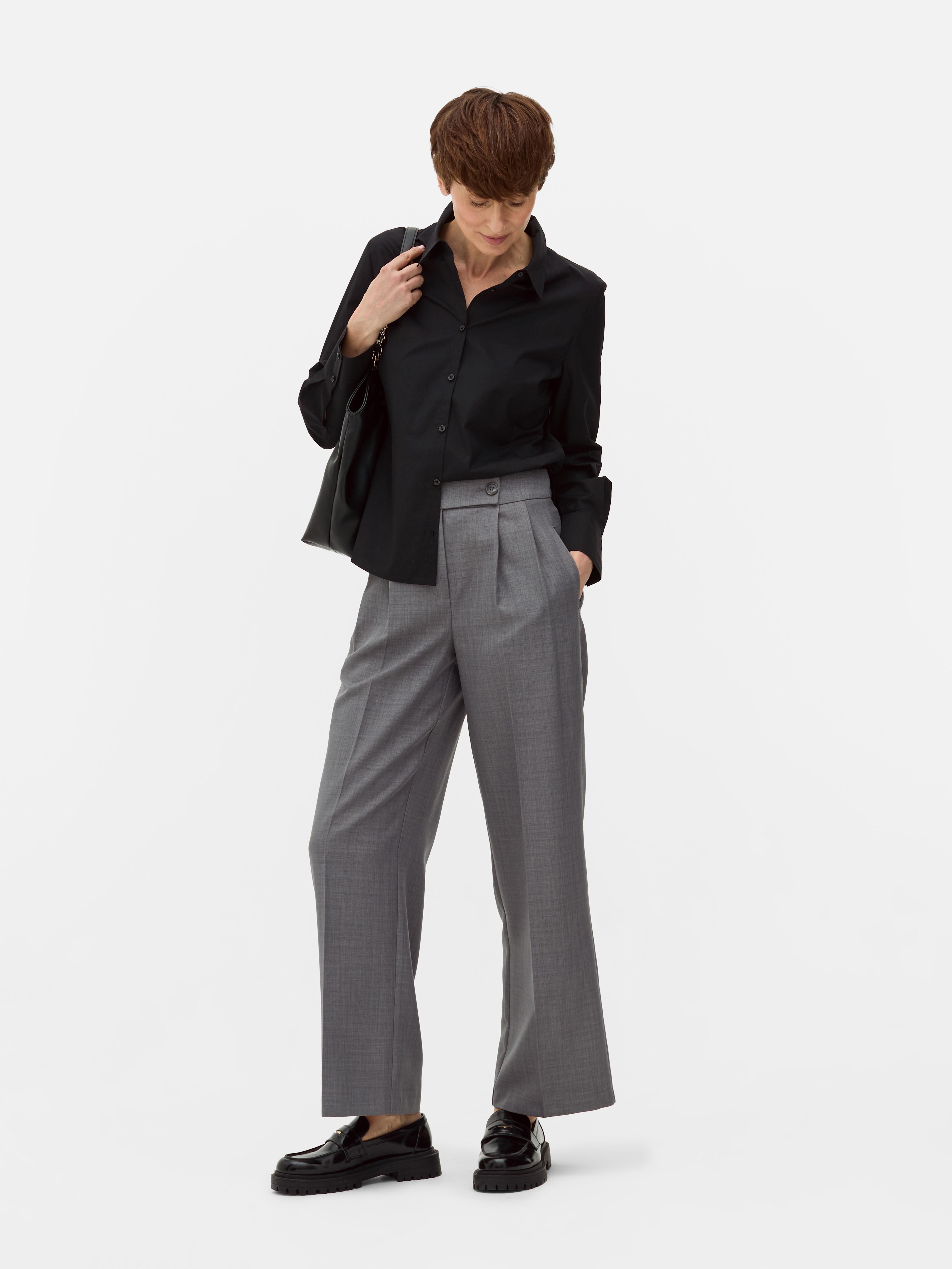 Chemise de travail en coton mélangé Noir