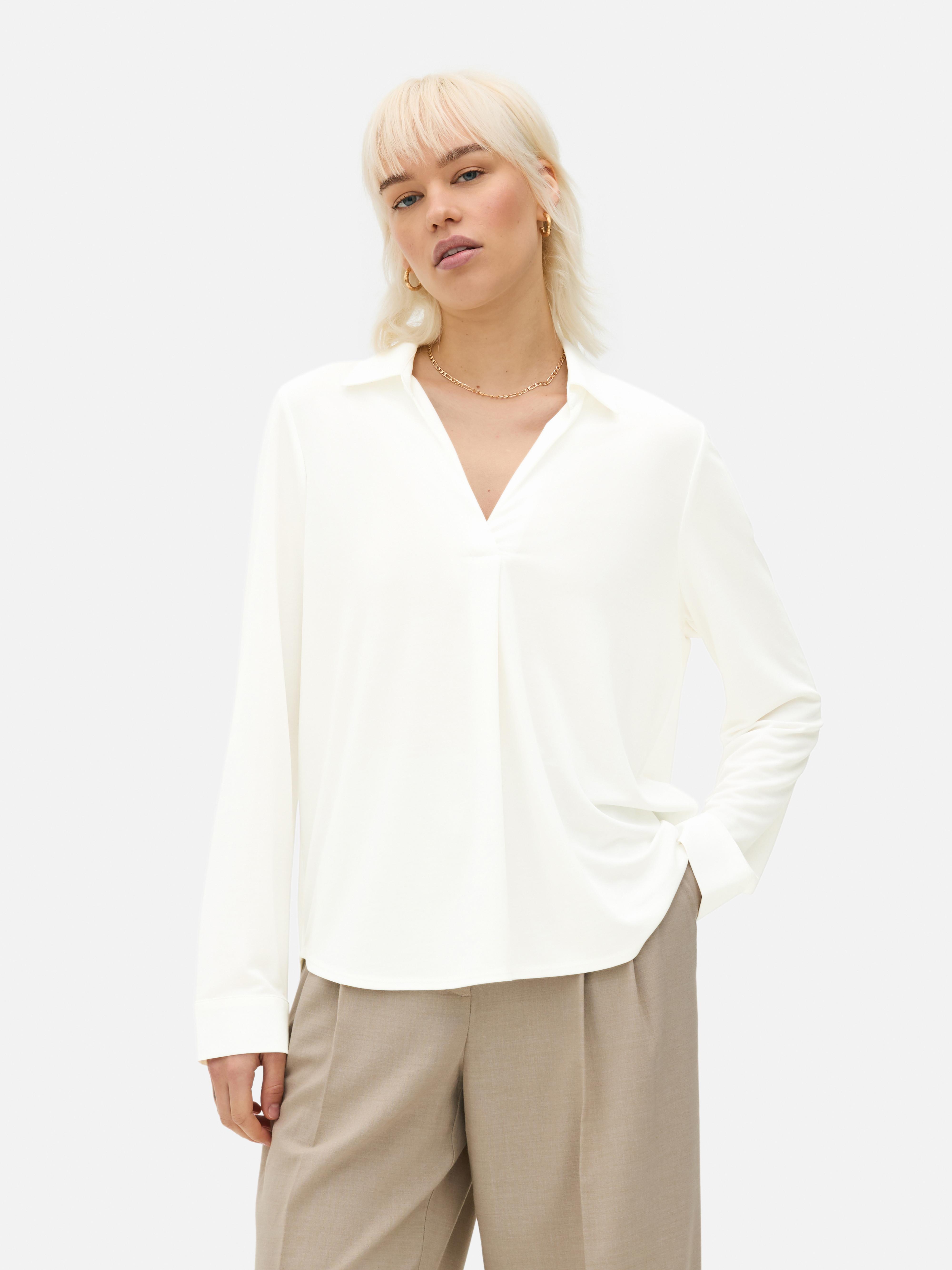 Camisa estilo pulôver malha larga