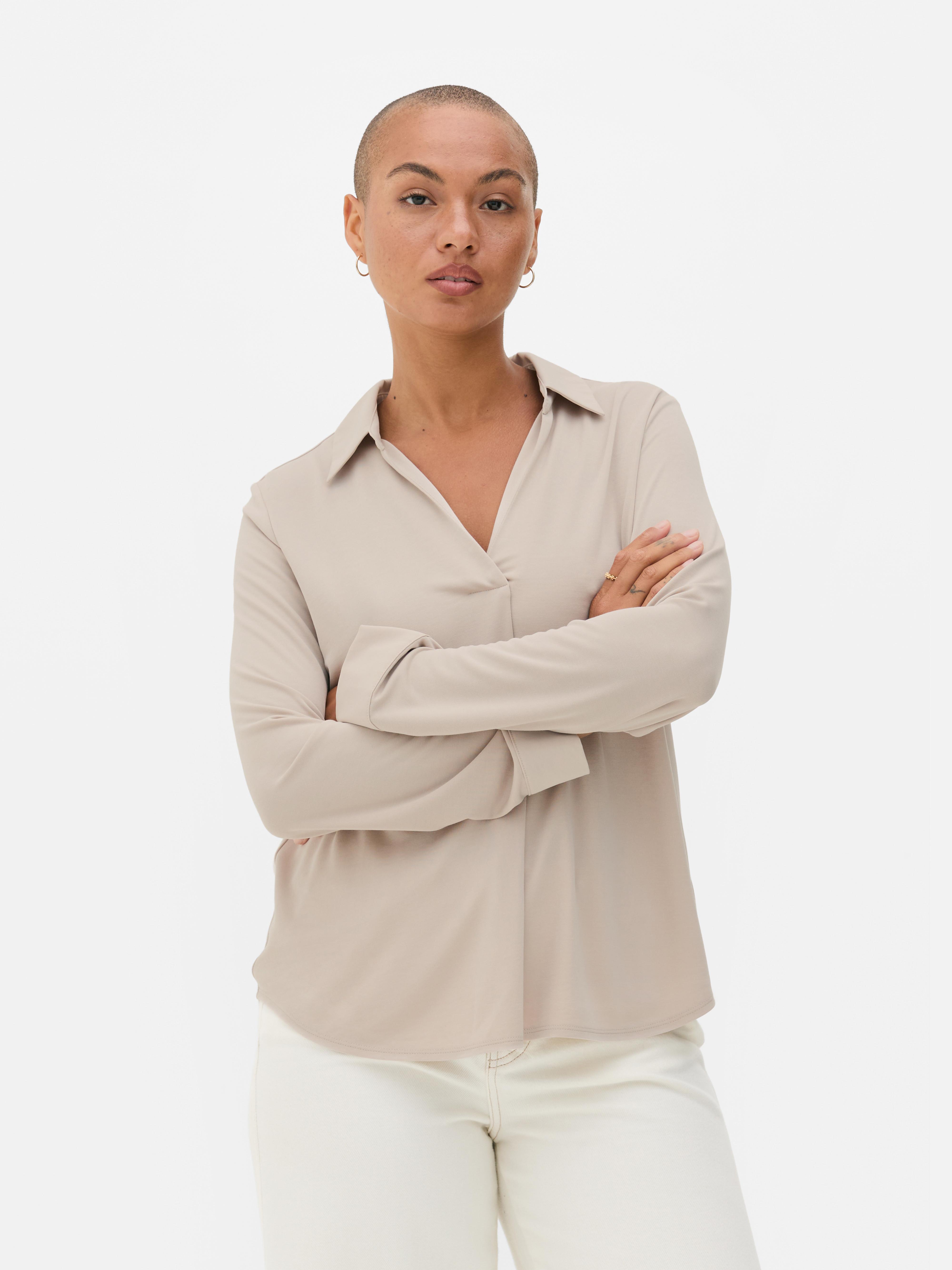 Camisa estilo pulôver malha larga