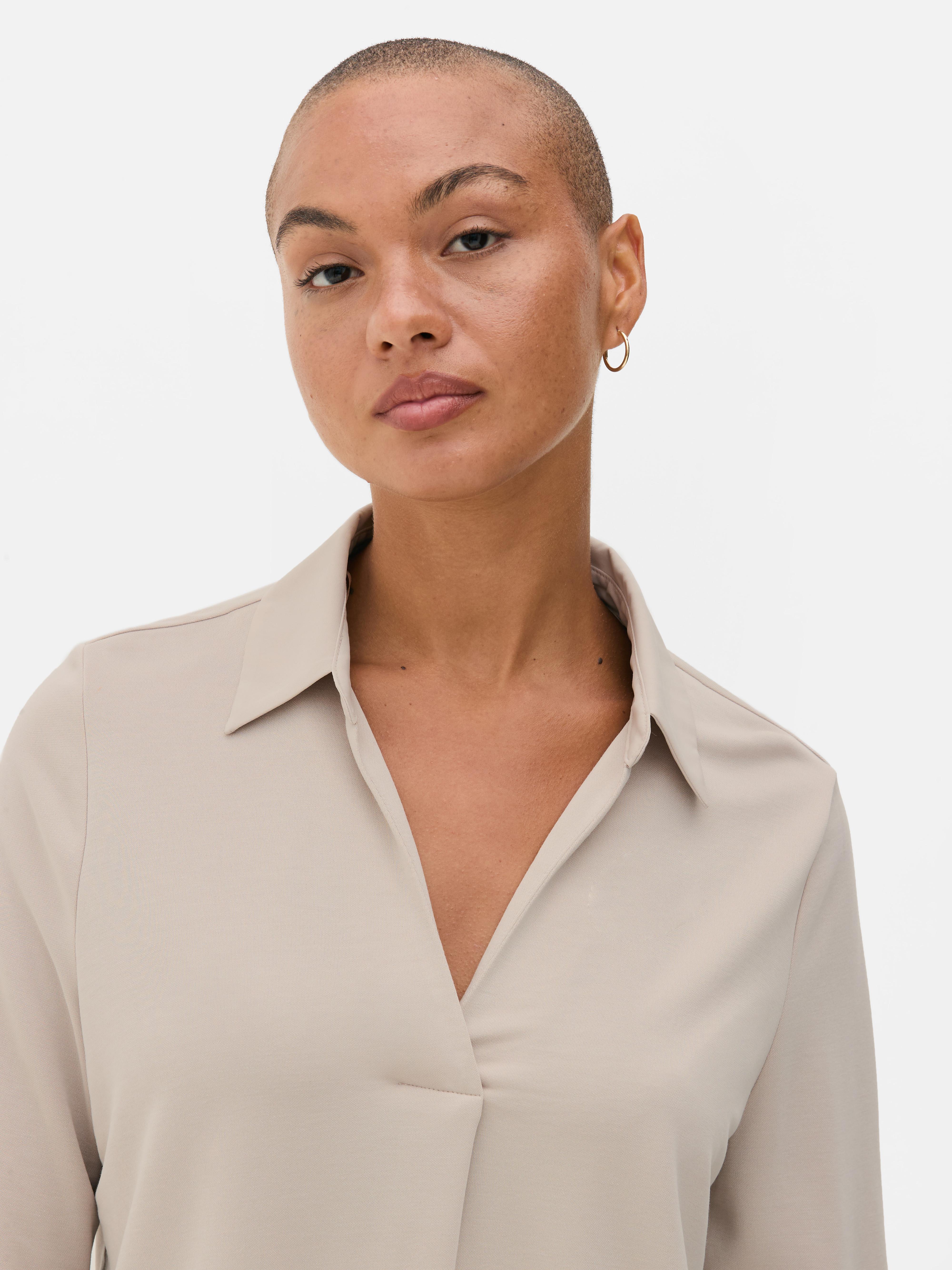 Camisa estilo pulôver malha larga