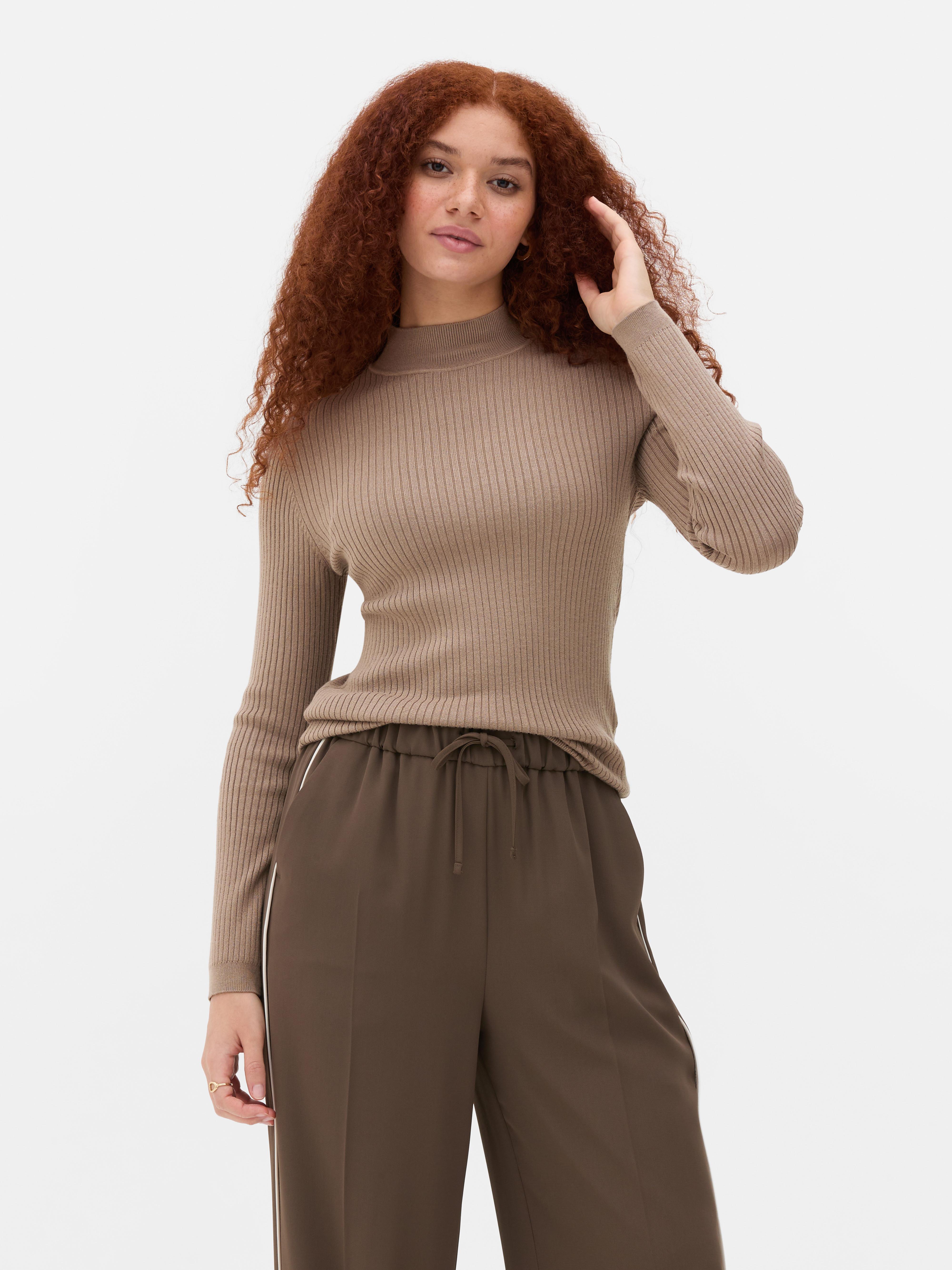 Ribbed Turtleneck Sweater