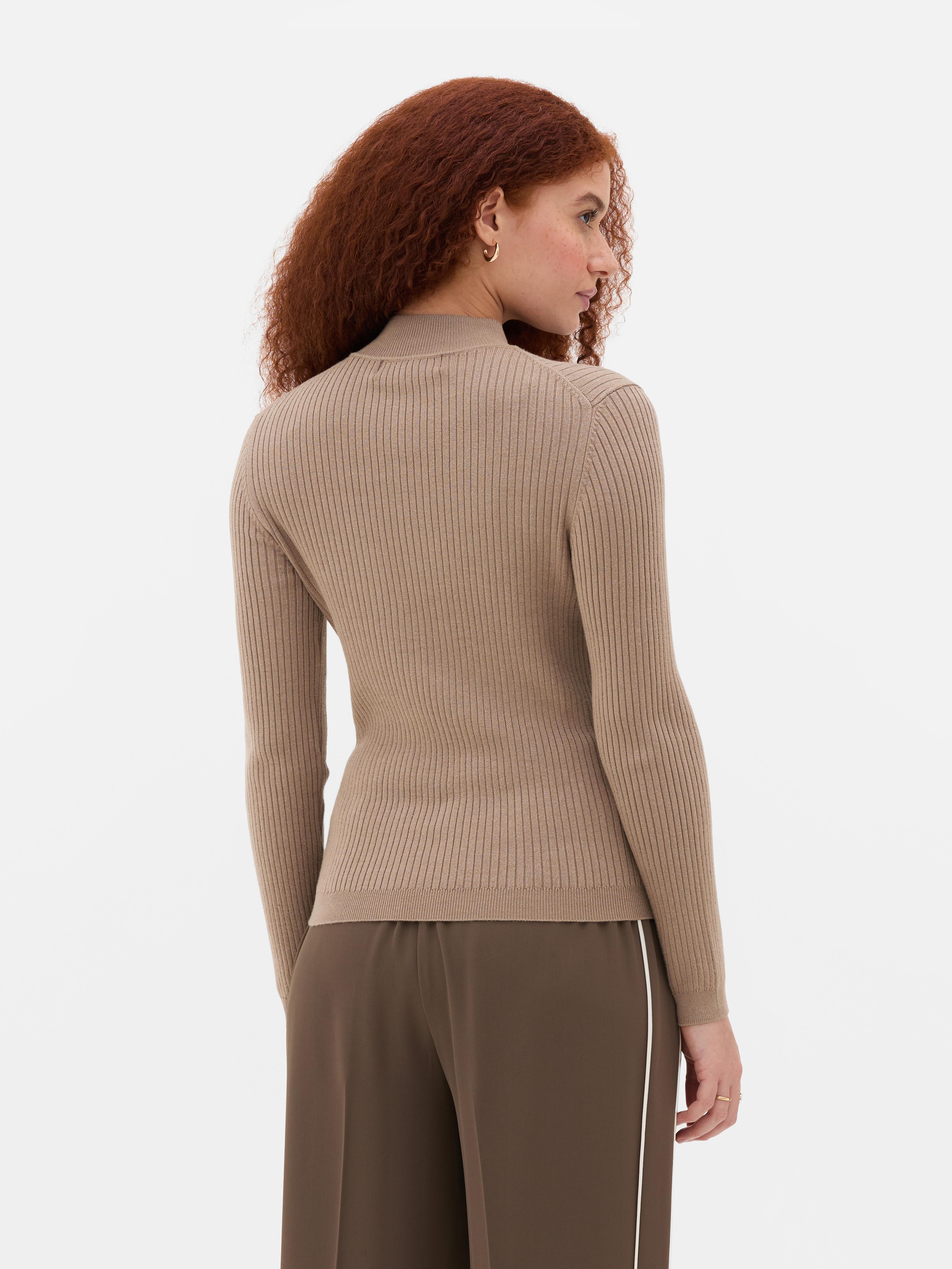 Ribbed Turtleneck Sweater