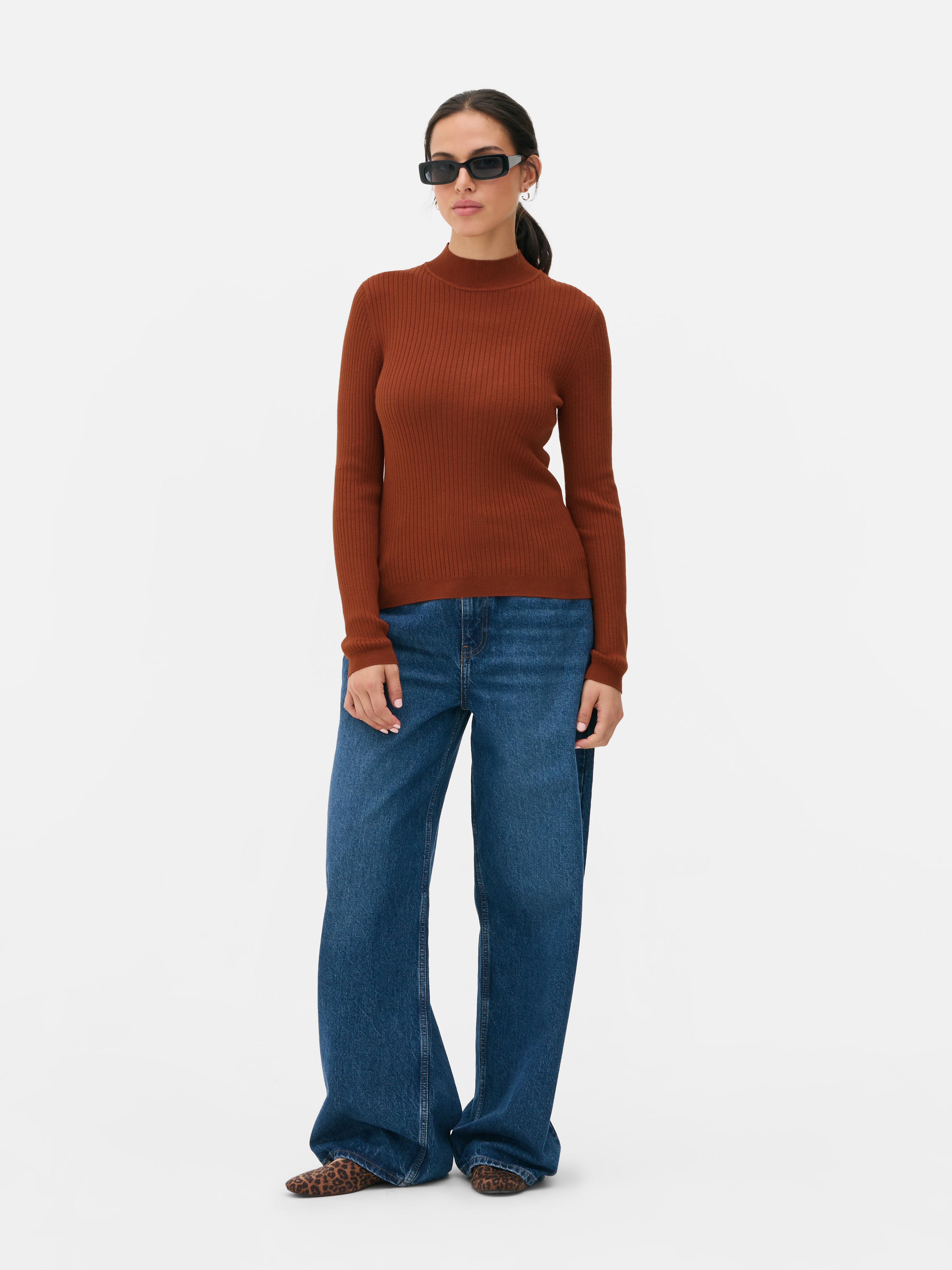Ribbed Turtleneck Sweater
