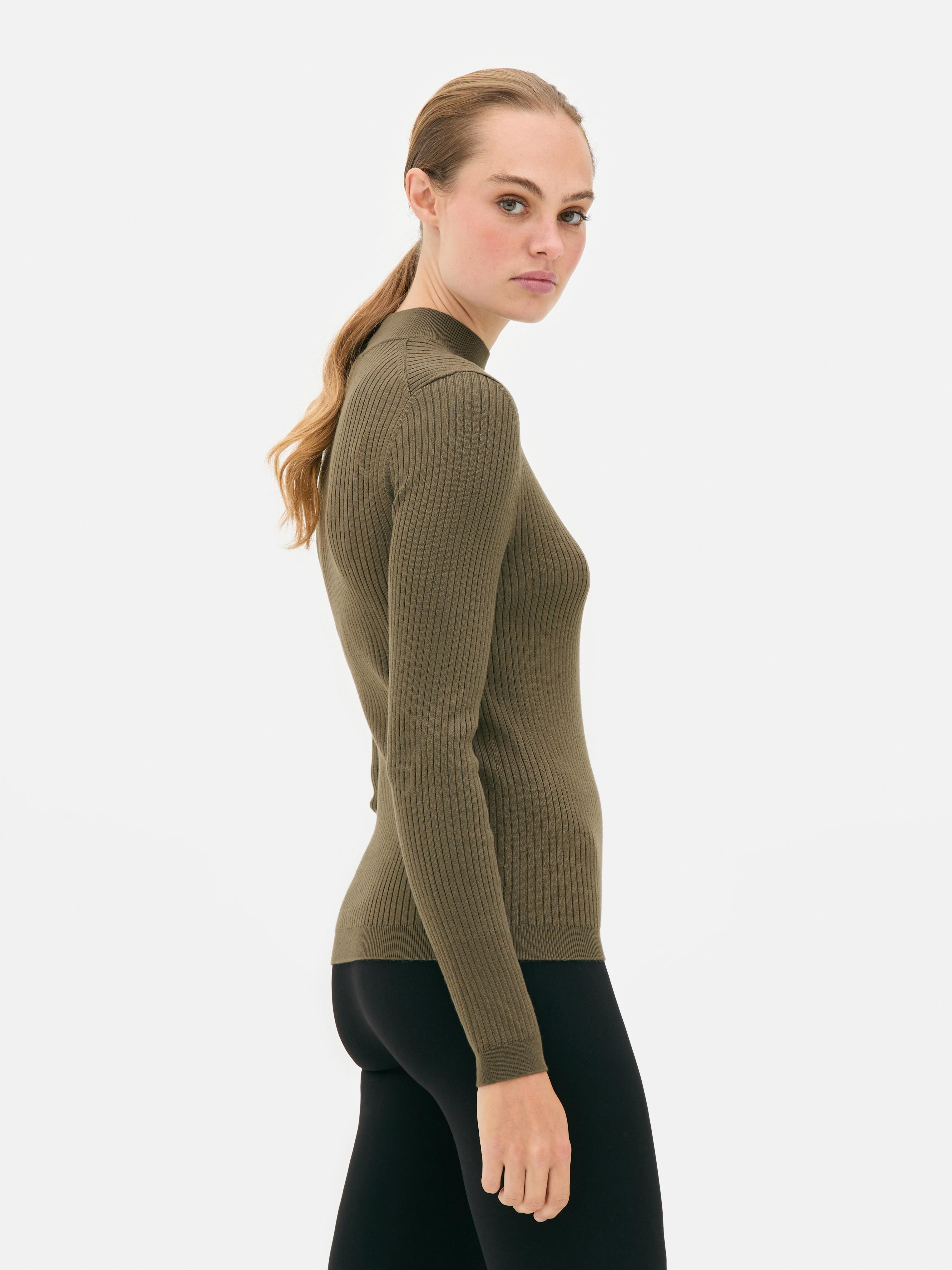 Ribbed Turtleneck Sweater