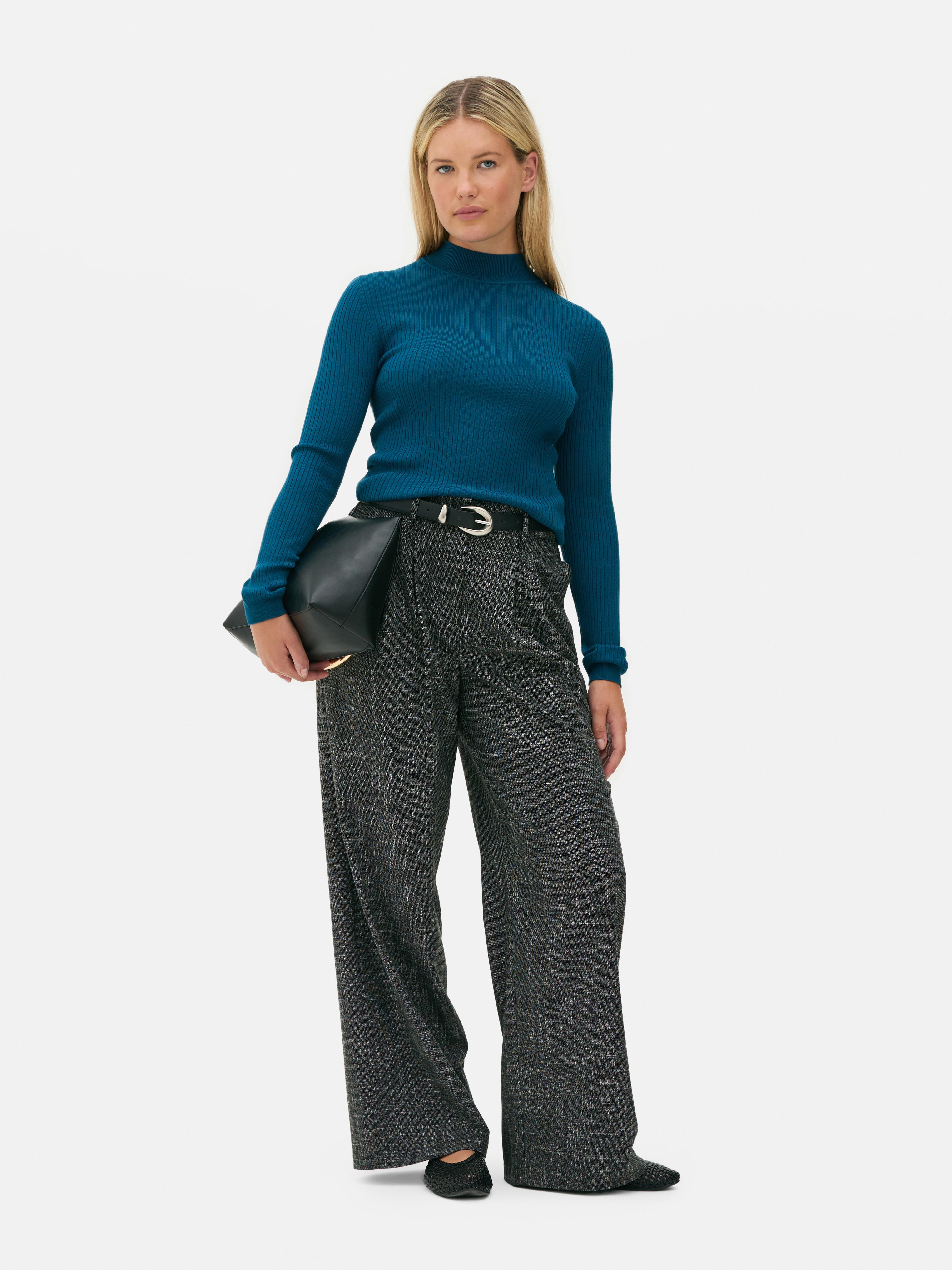 Ribbed Turtleneck Sweater