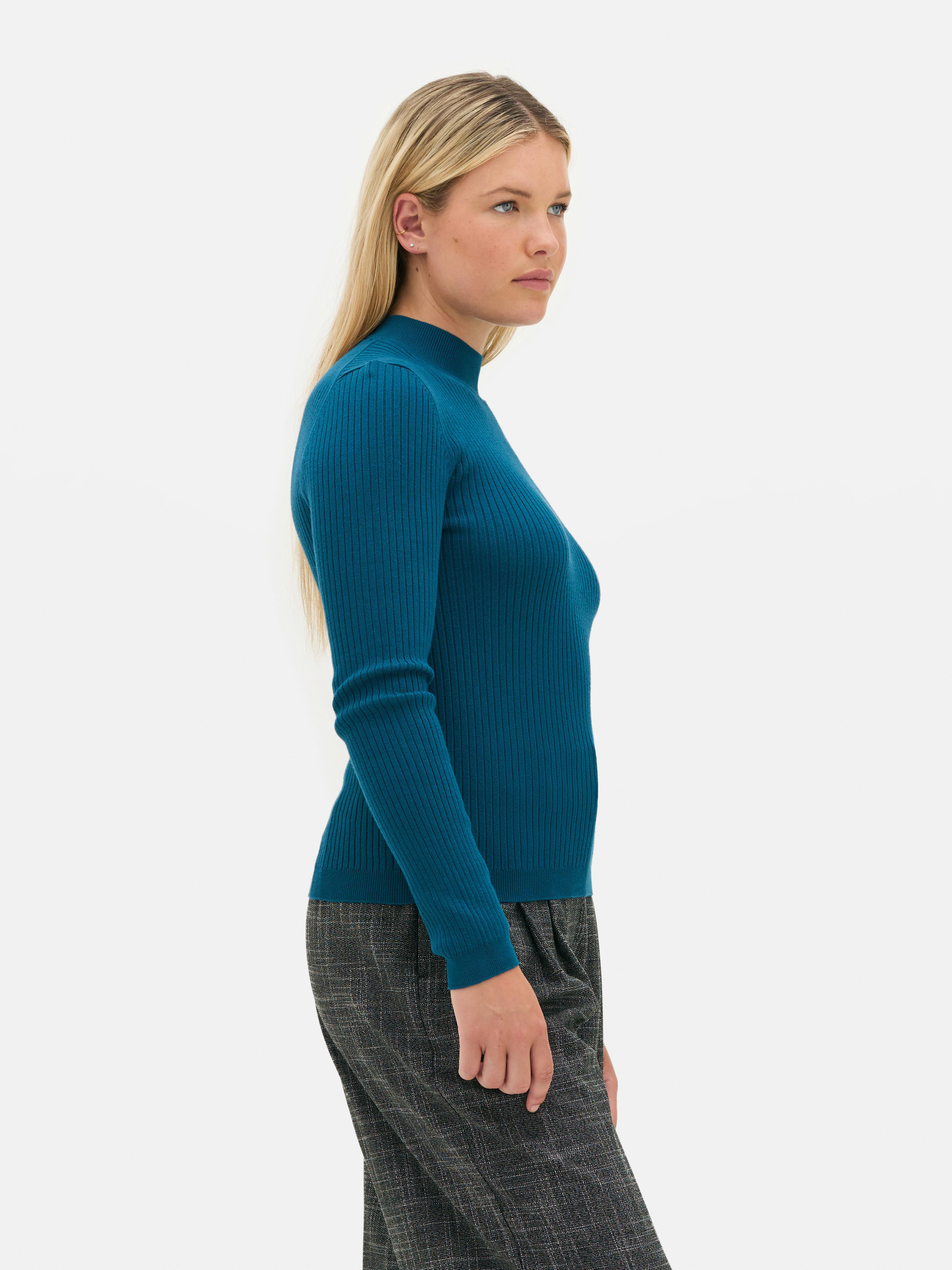 Ribbed Turtleneck Sweater